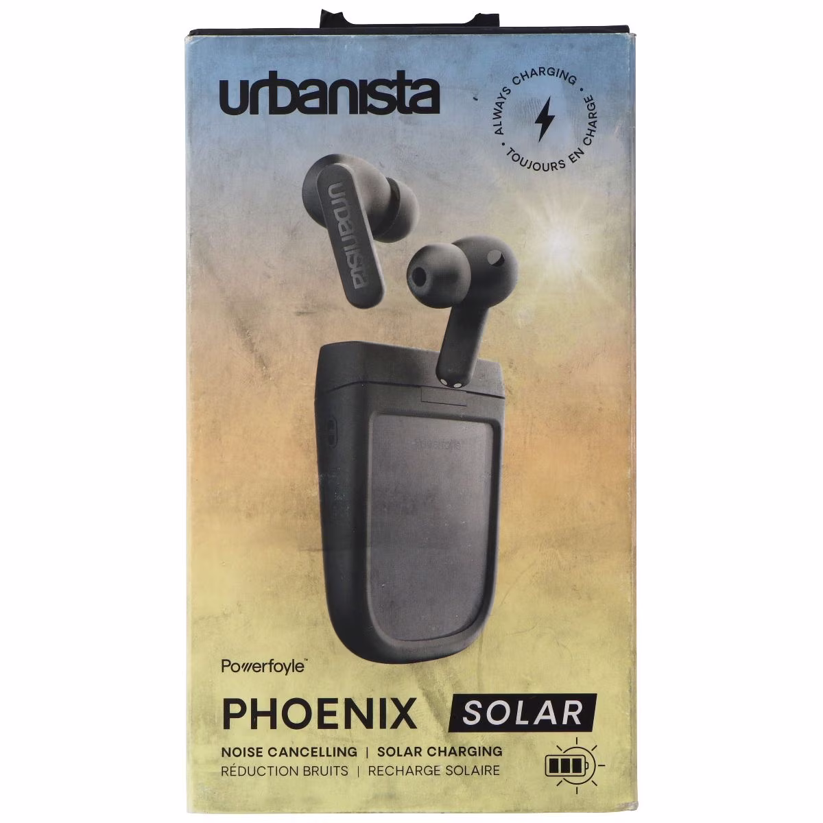 Urbanista Phoenix Solar Noise-Cancelling Solar Charging Headphones - Black
