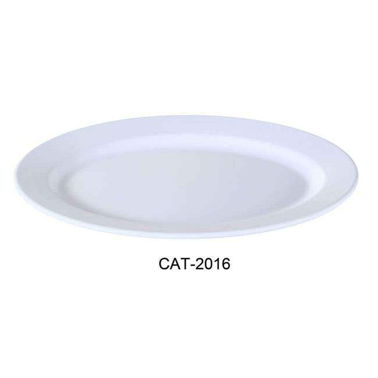 Catering Oval Plate - Melamine, White - 12 x 16 in. - Pack of 6