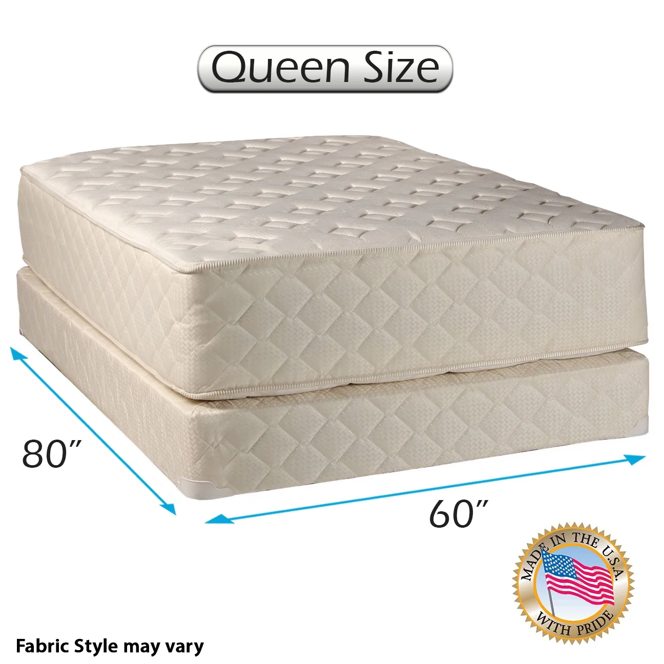 Dream Sleep Highlight Luxury Firm Queen Size Mattress Set with Bed Frame Included - Spine Support, Innerspring Coils, Premium Edge guards, Longlasting Comfort