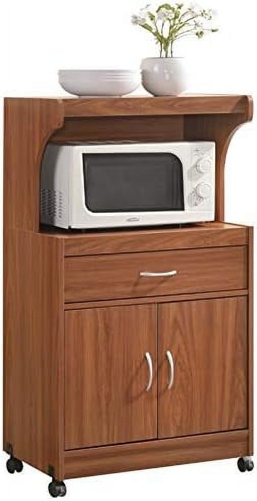 Microwave Kitchen Cart In Cherry