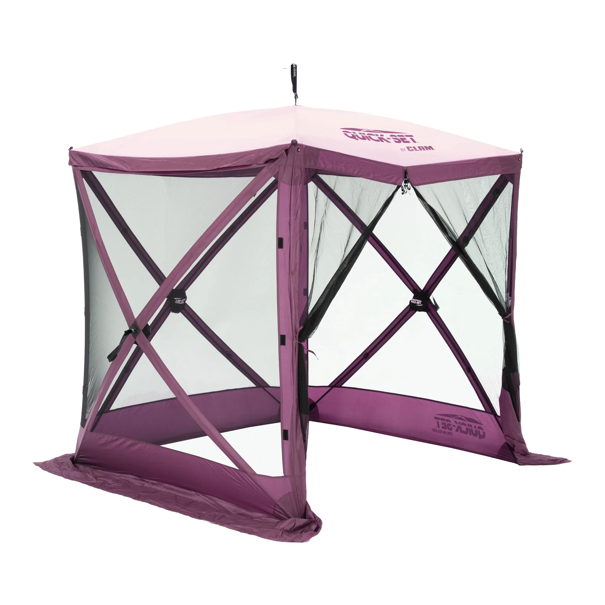 CLAM Quick Set Traveler 4 Sided Canopy+ CLAM Quick Set Screen, Plum
