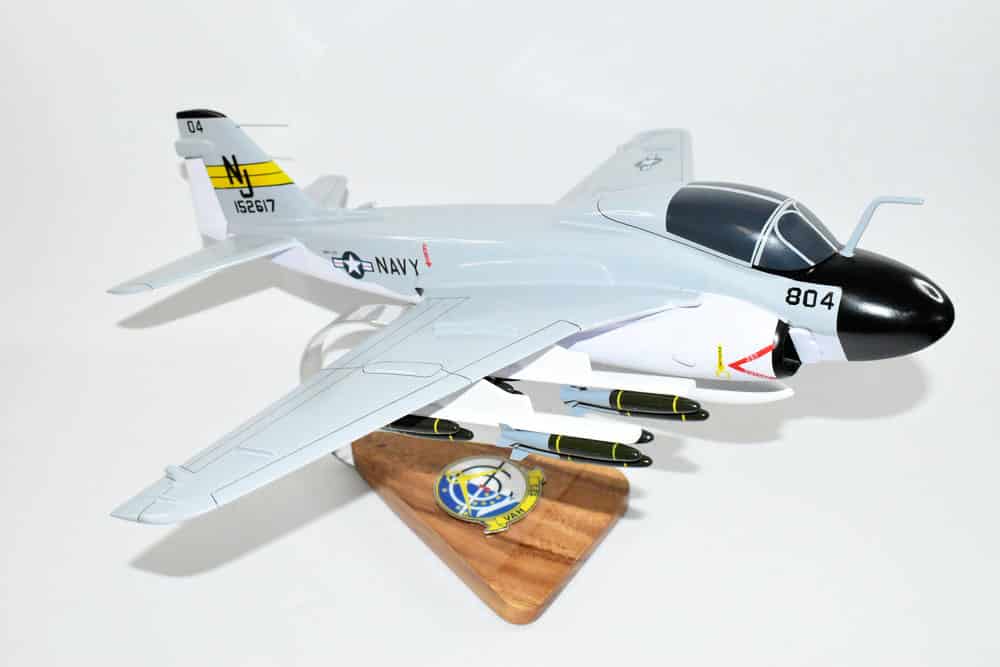 VAH-123 Professionals (1967) A-6A Intruder Model, 1/36th Scale, Mahogany, Navy