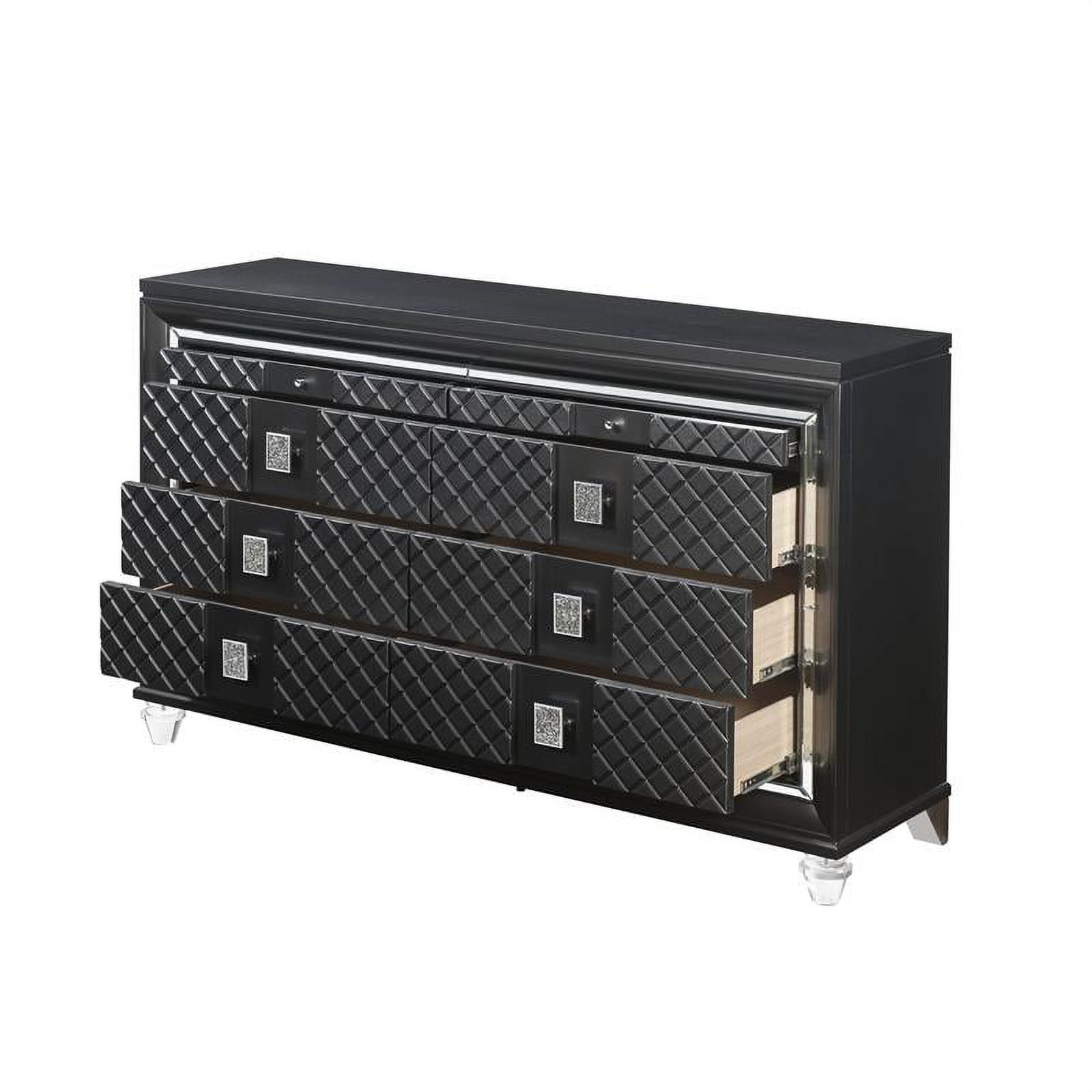 Bowery Hill 8 Drawer Dresser in Metallic Gray