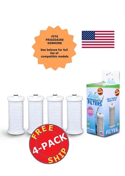 Zuma Filters™ Brand Refrigerator Water and Ice Filter compatible with FRS6HR5HW4 (4 Pack) OPFF-RF300