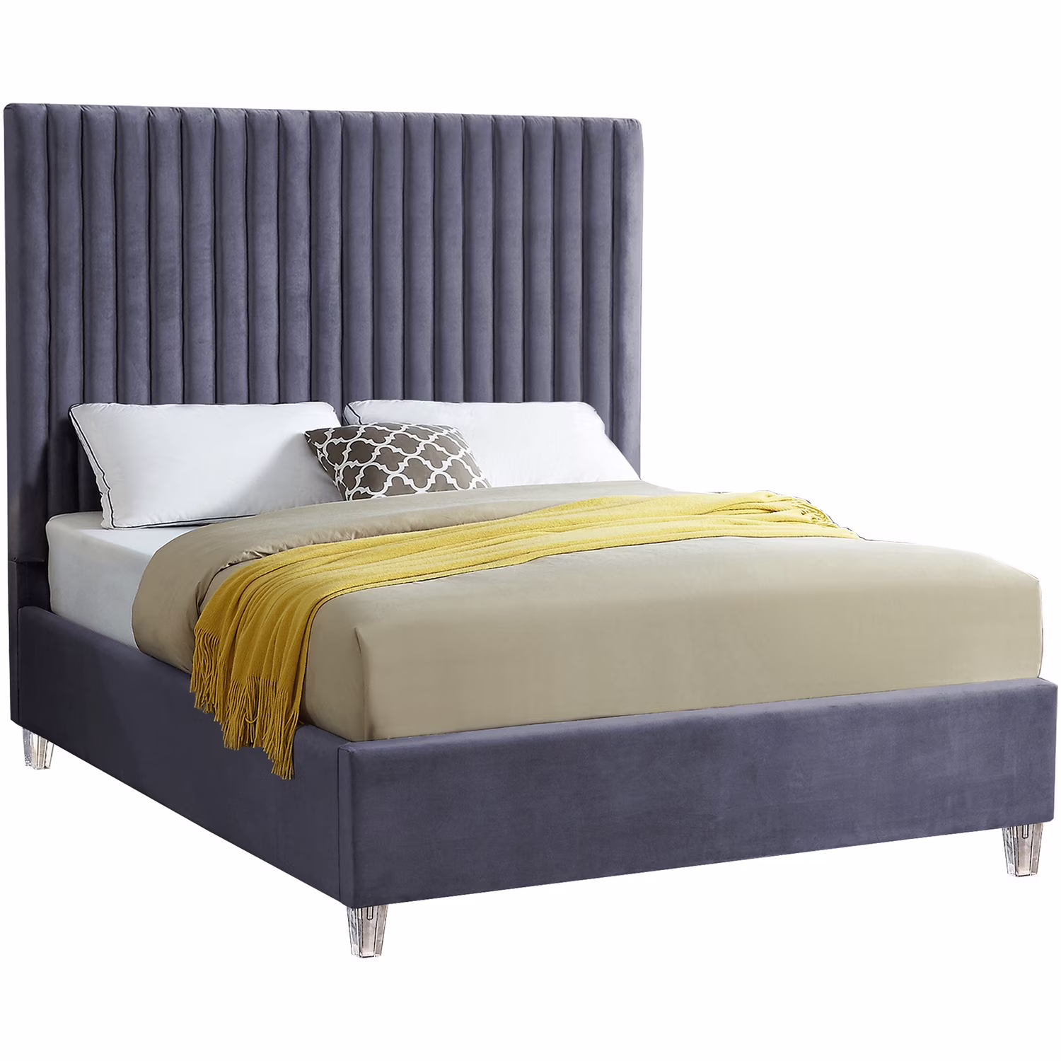 Maykoosh Medieval Moods Grey Velvet Full Bed