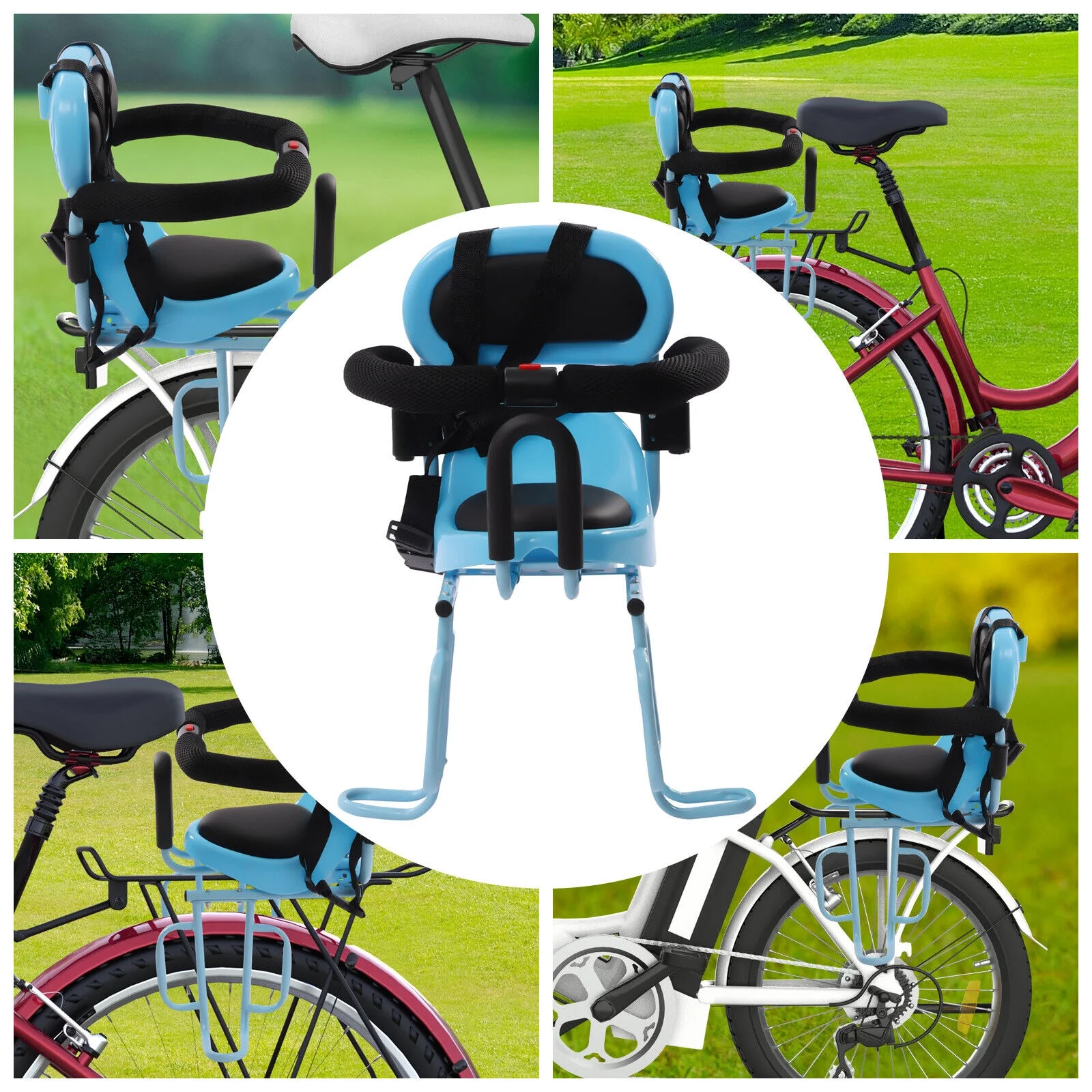 TFCFL Child Bike Seat Rear Back Safety Rack Rest Cushion For Kids Bicycle Saddle Seat