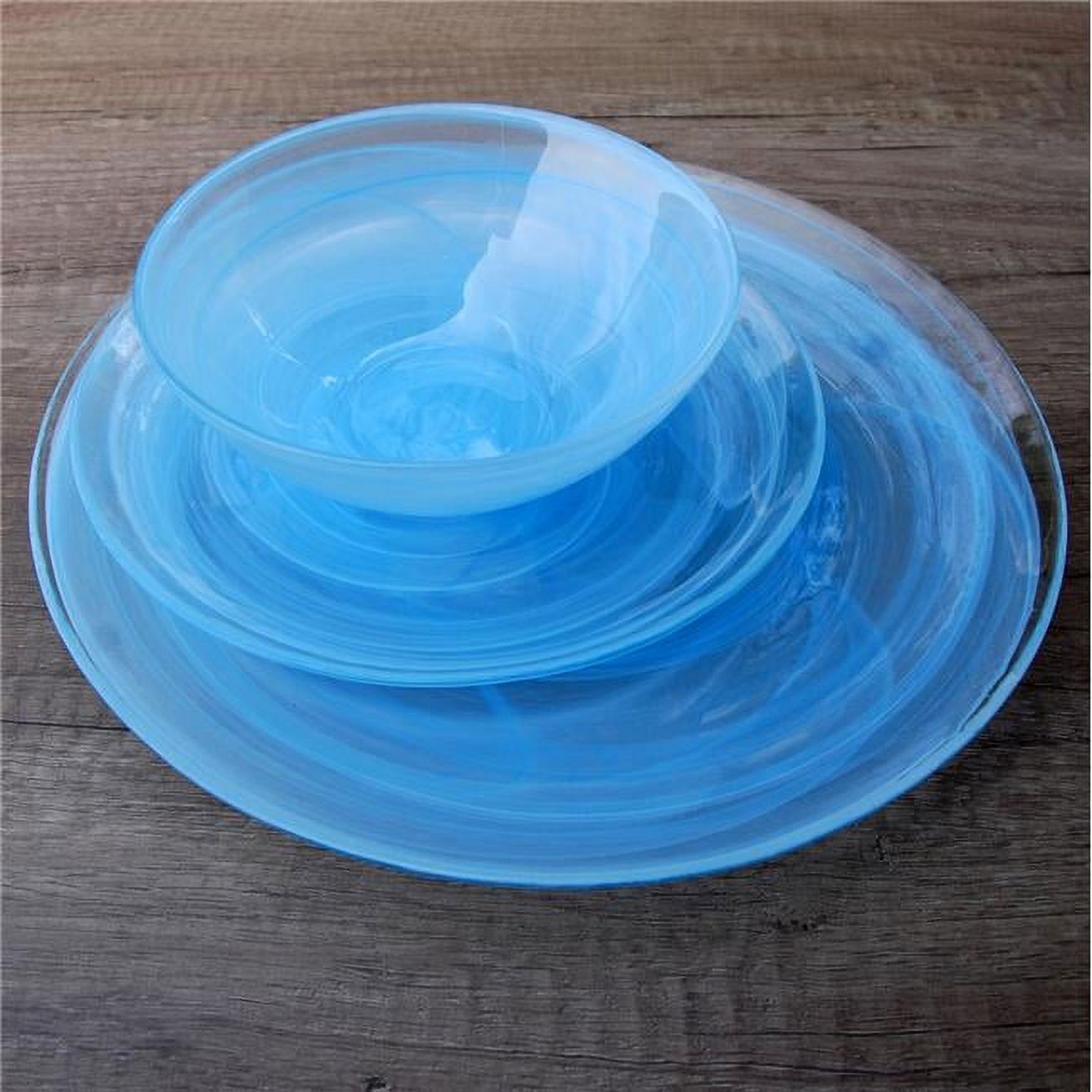 Red Pomegranate 0807-6 Nuage 16 Piece Dinnerware Set - Aqua