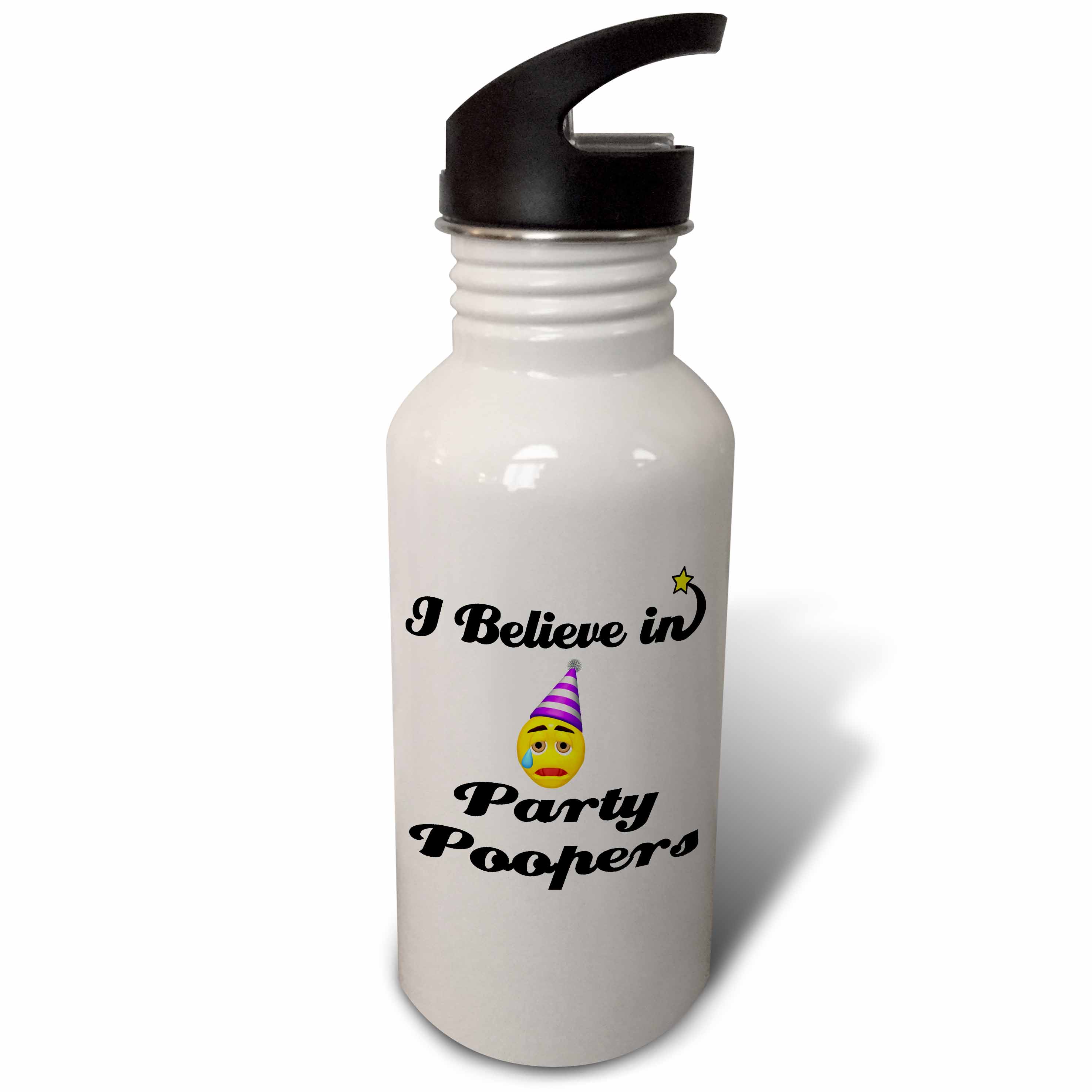 I Believe In Party Poopers 21 oz Sports Water Bottle wb-105429-1