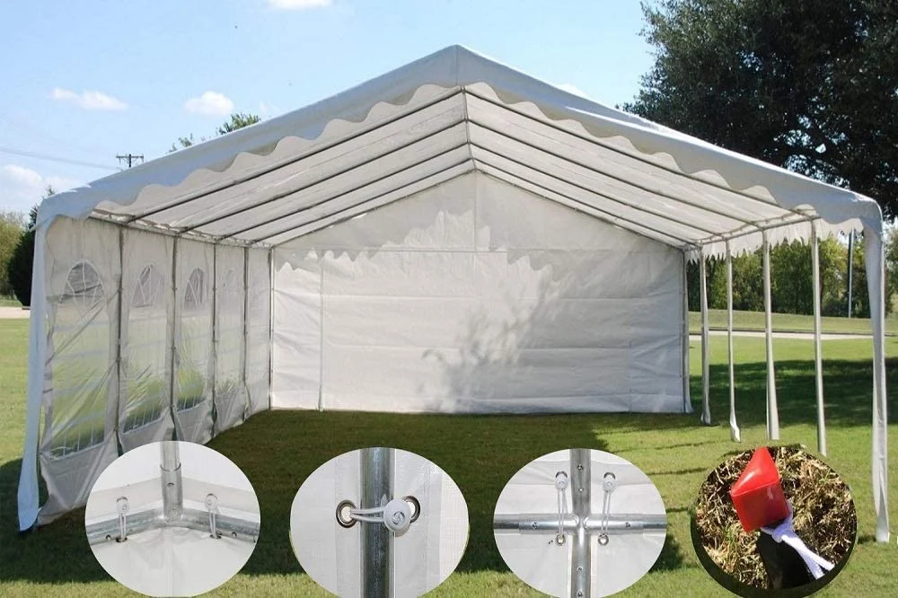 32'x16' Budget PVC Party Tent Canopy Shelter - White - By DELTA Canopies