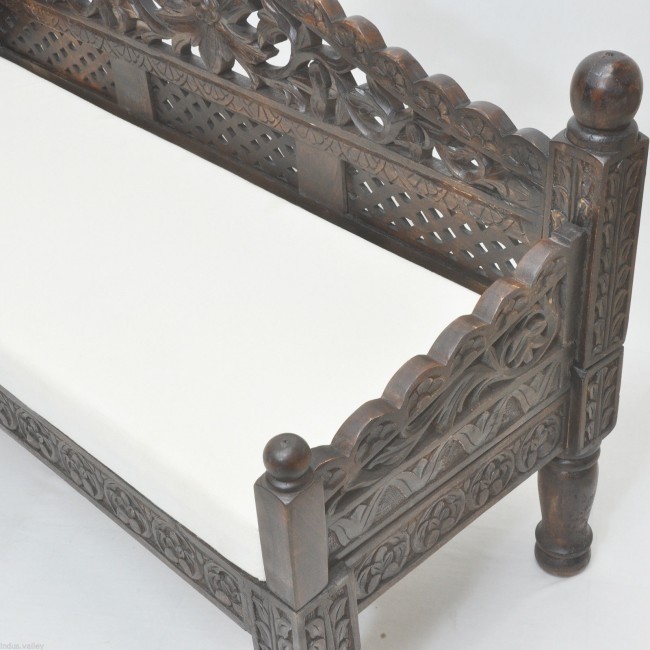 SILAW Hand Carved Daybed Chocolate