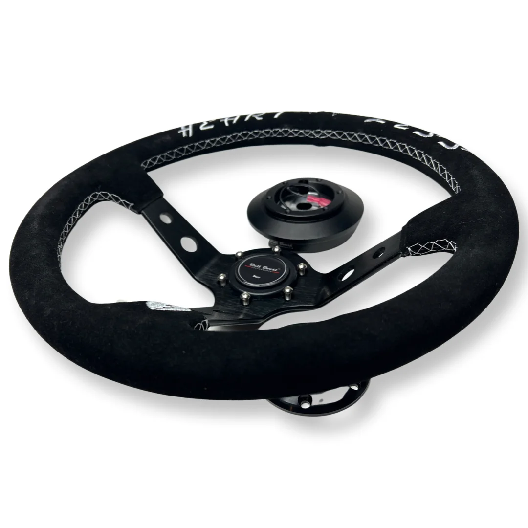 Racing Deep Dish Steering Wheel + Short Hub Adapter Kit For Lexus GS LS IS