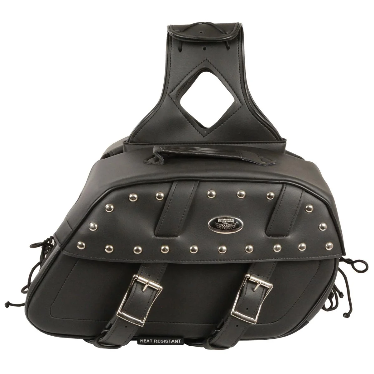 Xelement Zip-Off PVC Studded Throw Over Rounded Saddlebag