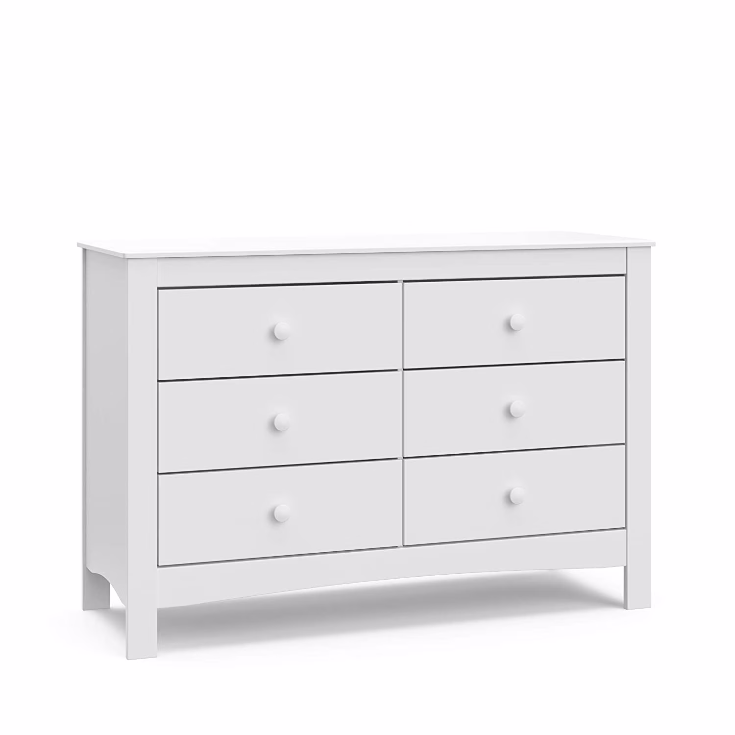 Noah 6 Drawer Double Dresser (White) - GREENGUARD Certified, 6 Drawer Double Dresser For Kids Bedroom Or Nursery, Bedroom Furniture Dresser, Universal Design For Nursery And Kids Bedroom