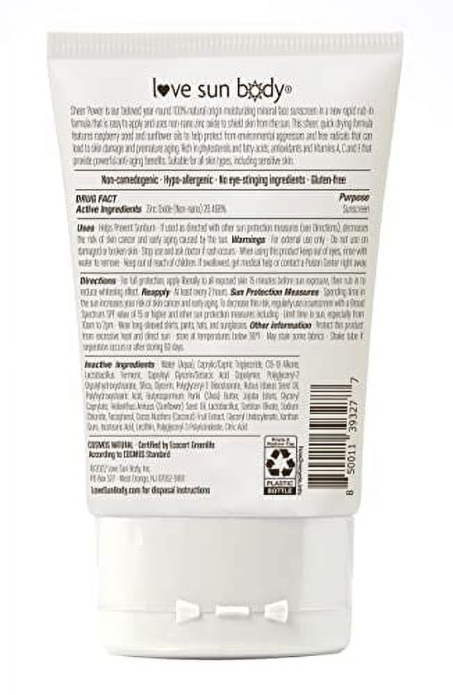 Love Sun Body Sheer Power Daily Moisturizing Mineral Face Sunscreen SPF30 90ml