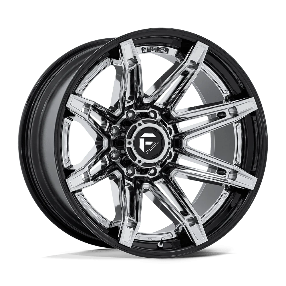 22x12 Fuel FC401 Brawl Chrome W/ Gloss Black Lip FORGED Wheel 6x5.5 (-44mm)
