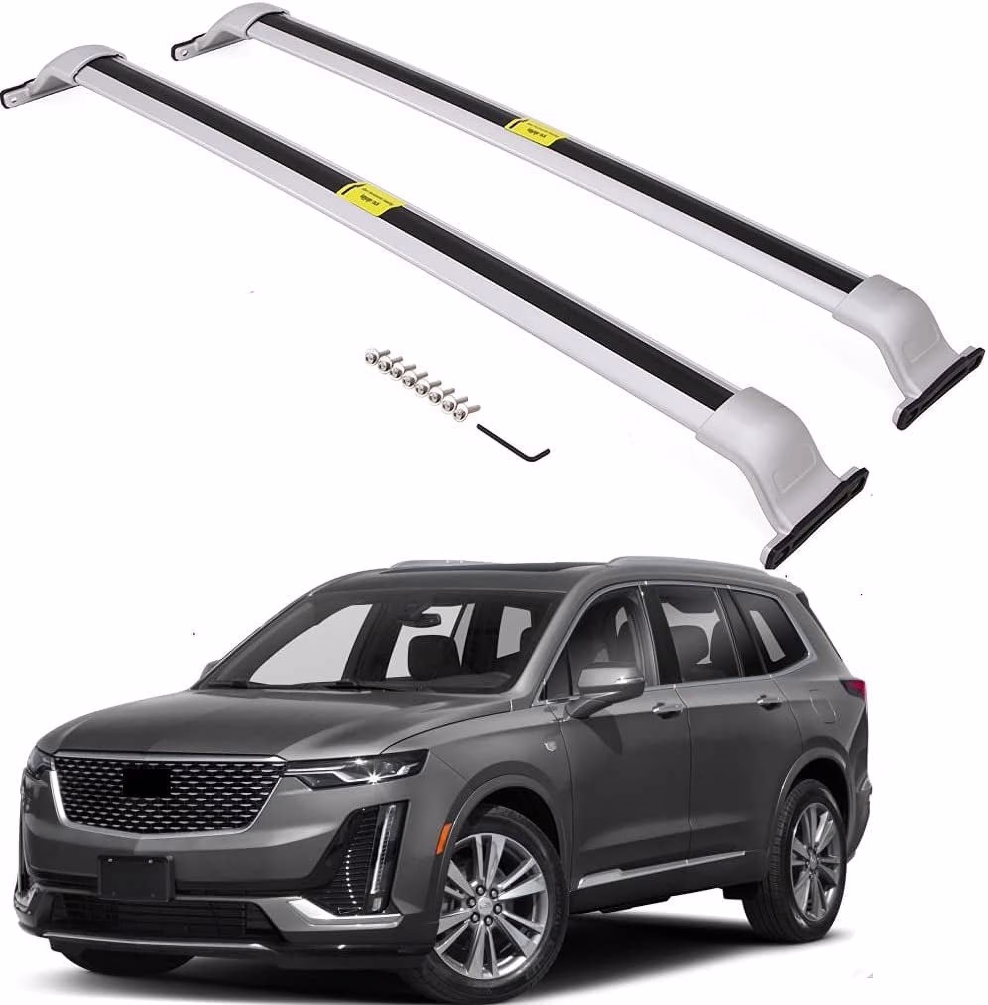 NIXFACE Roof Rack Cross Bars Fit for Cadillac XT6 2020-2023 Crossbars Luggage Baggage Carrier Cargo Bar with Side Rails