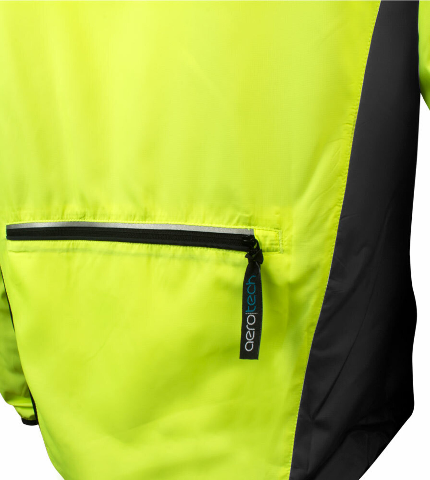 Aero Tech Men's Windproof Packable Safety Jacket - High Visibility Windbreaker