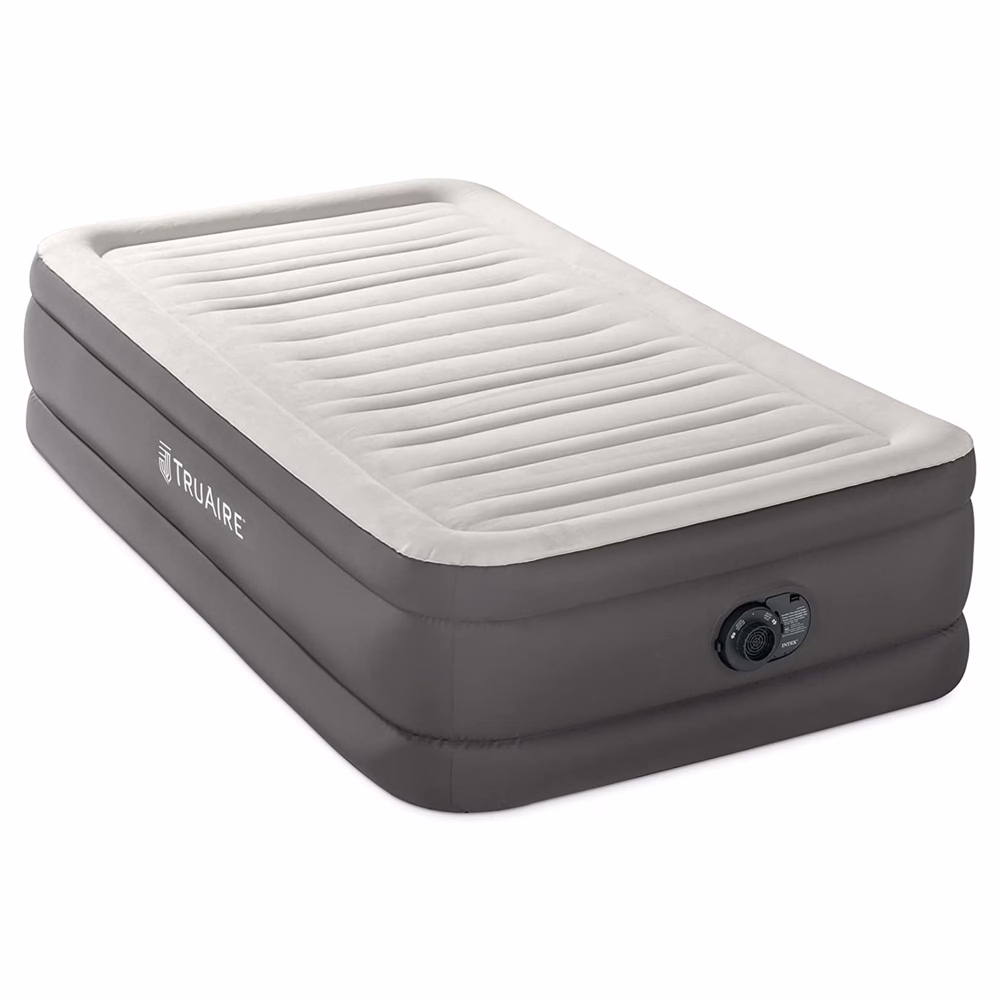 Intex TruAire Luxury Air Mattress with Fiber Tech and Electric Pump