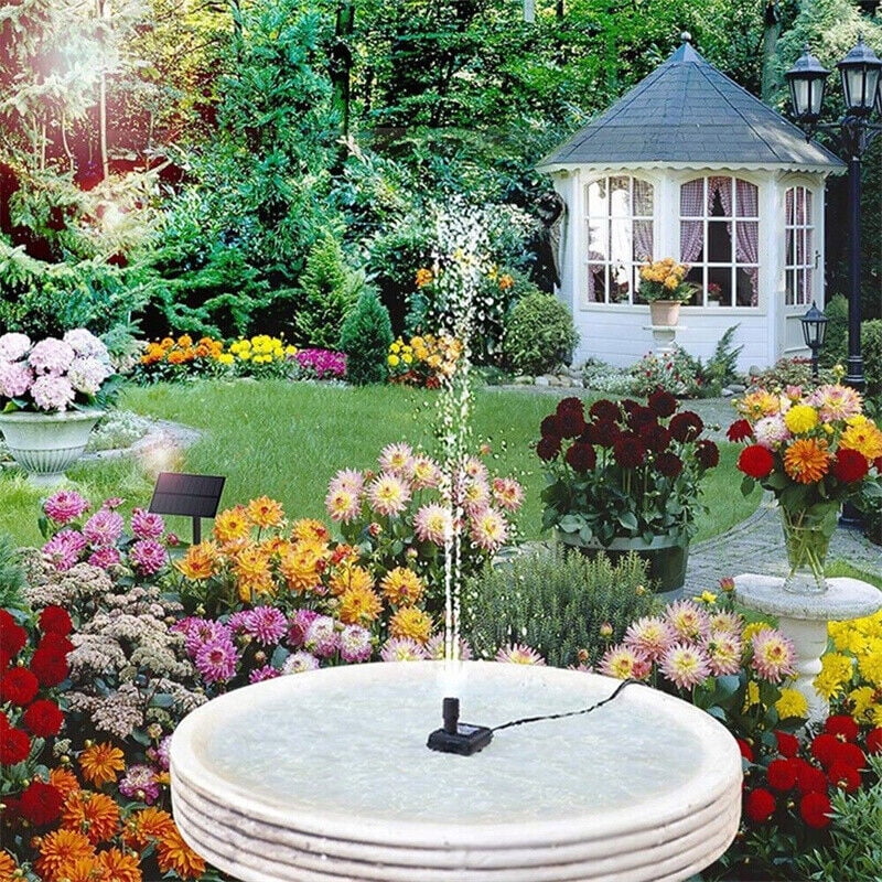 Xhy Solar Water Fountain Pump Submersible Floating Bird Bath Pond for Garden, Ponds, Pool, Fish Tank, Outdoor and Aquarium
