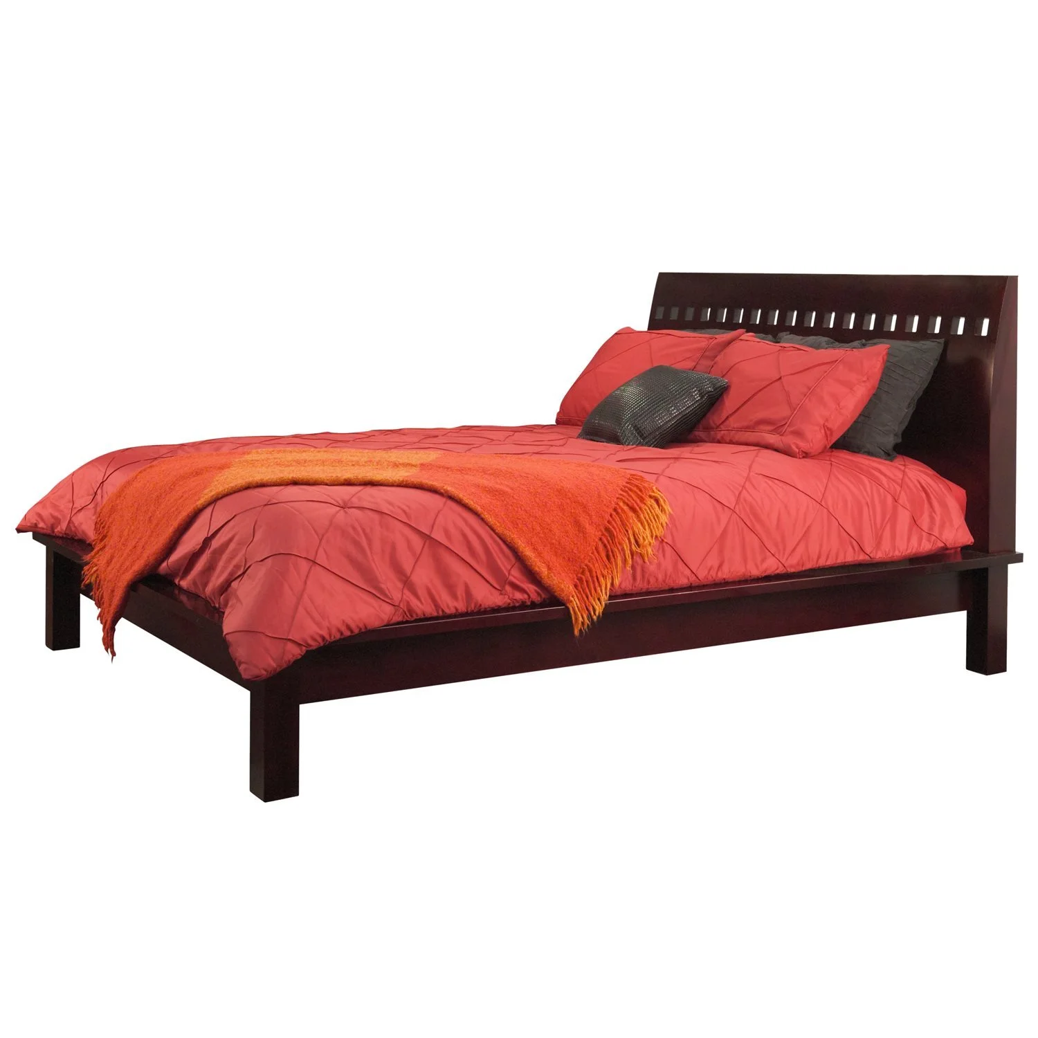 Nilmann Moden Classic Cal King Platform Bed in Espresso Mahogany