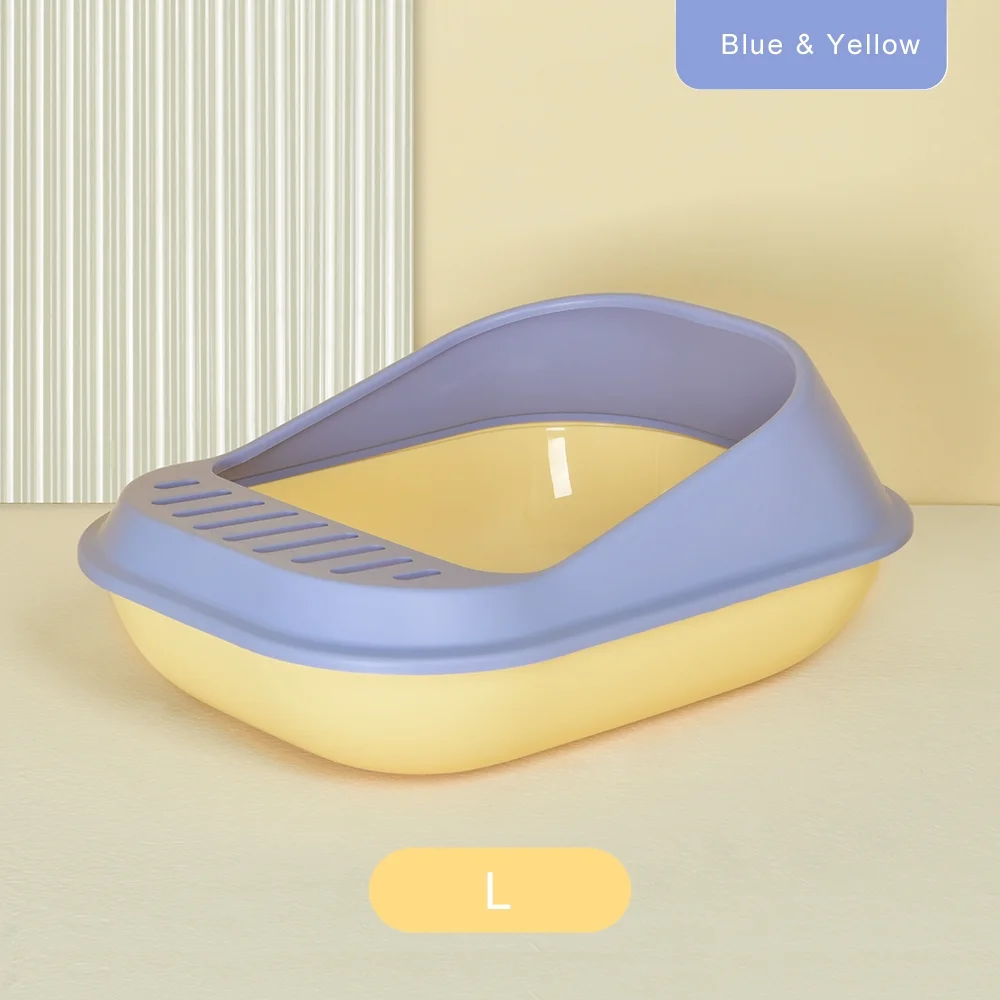 Cat Litter Box Large Space Innovative Shell Biomimetic Structure Leakage Pedal Design Environmentally Friendly Material Double-Layer Separation Structure