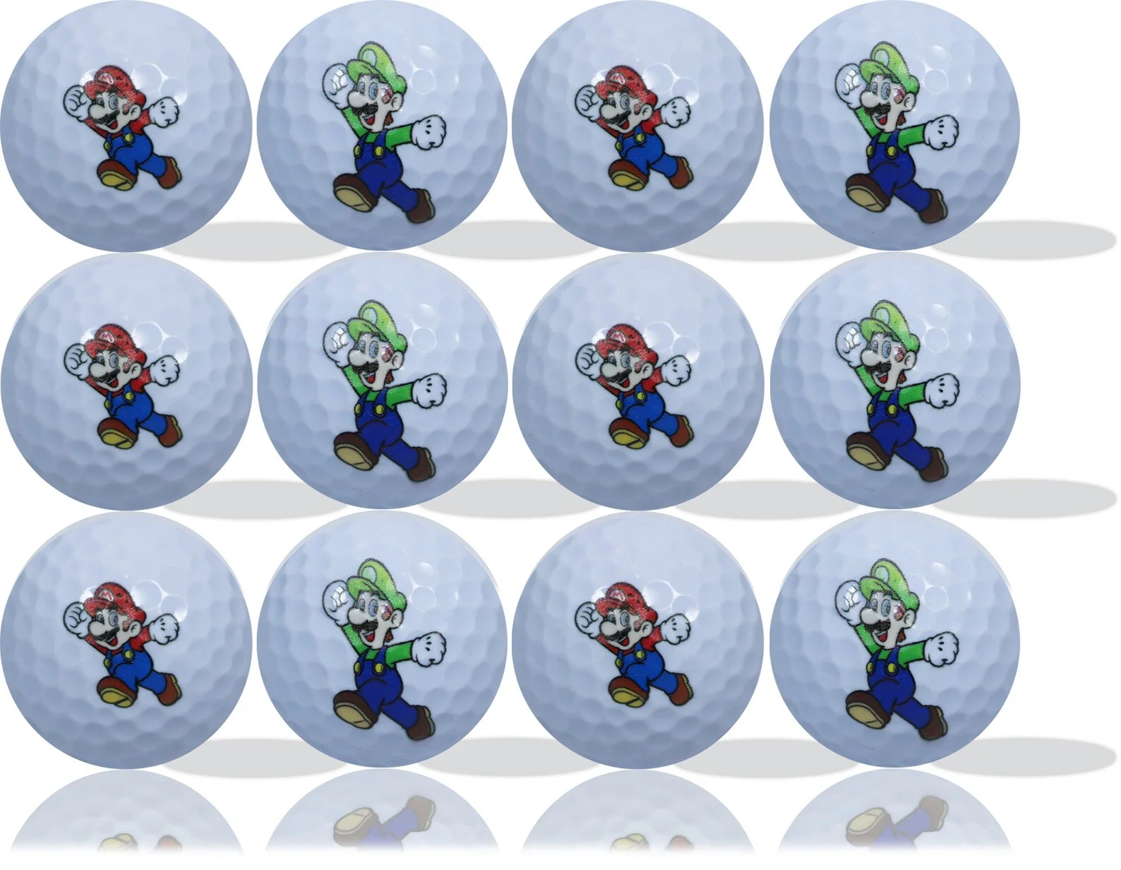 Mario and Luigi Golf Balls 12 Pack