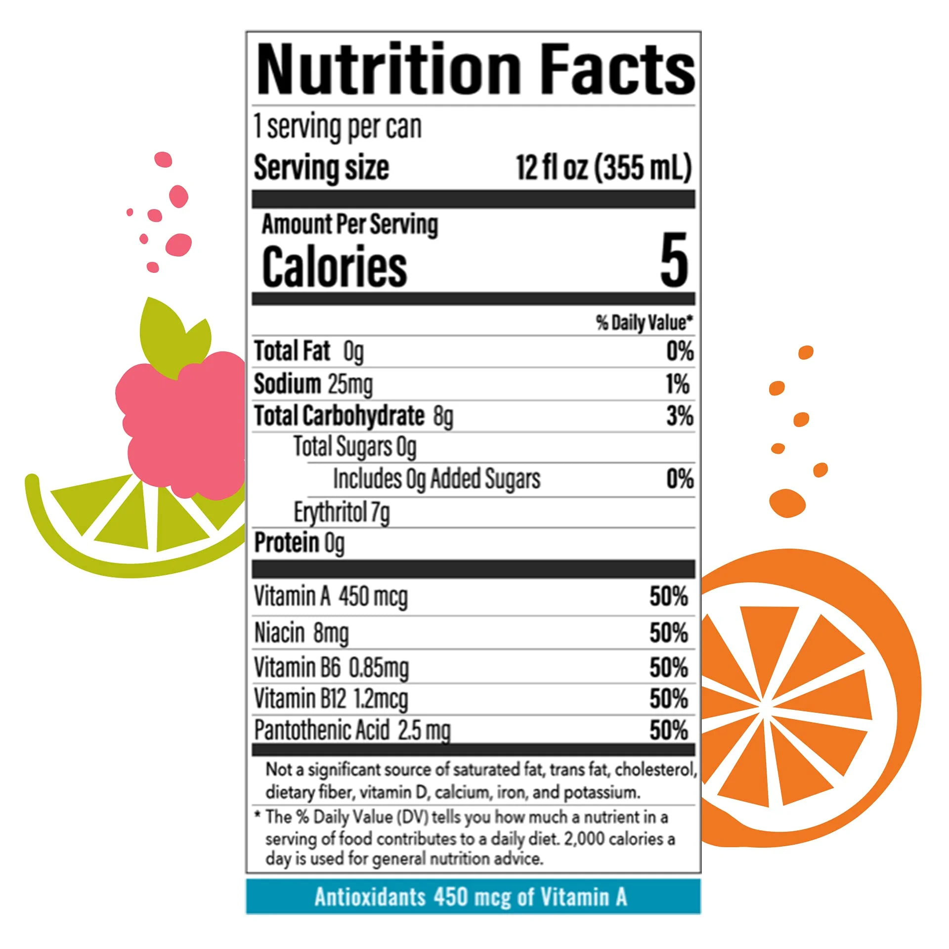 BUBBL'R twisted elix'r, Antioxidant Sparkling Water with Natural Caffeine, 0g Sugar, Gluten Free, All Natural Flavors, 12 Fl Oz Cans, 12 Count
