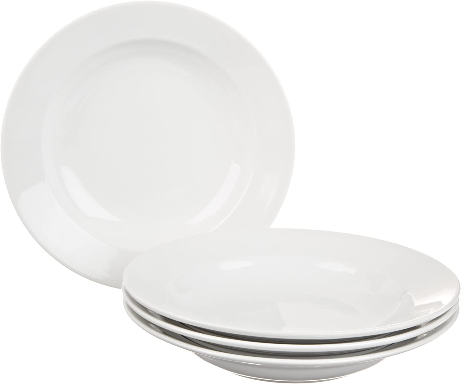 Bistro Rim Soup Bowls, Set Of 4, White