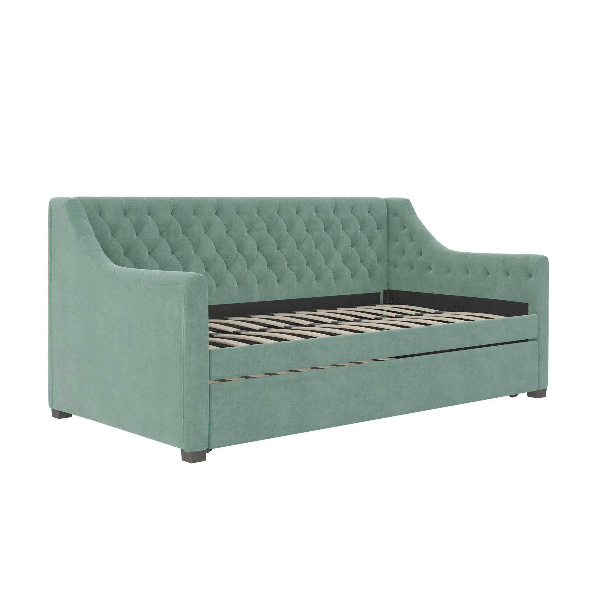 Little Seeds Monarch Hill Ambrosia Twin Daybed and Trundle, Teal Velvet