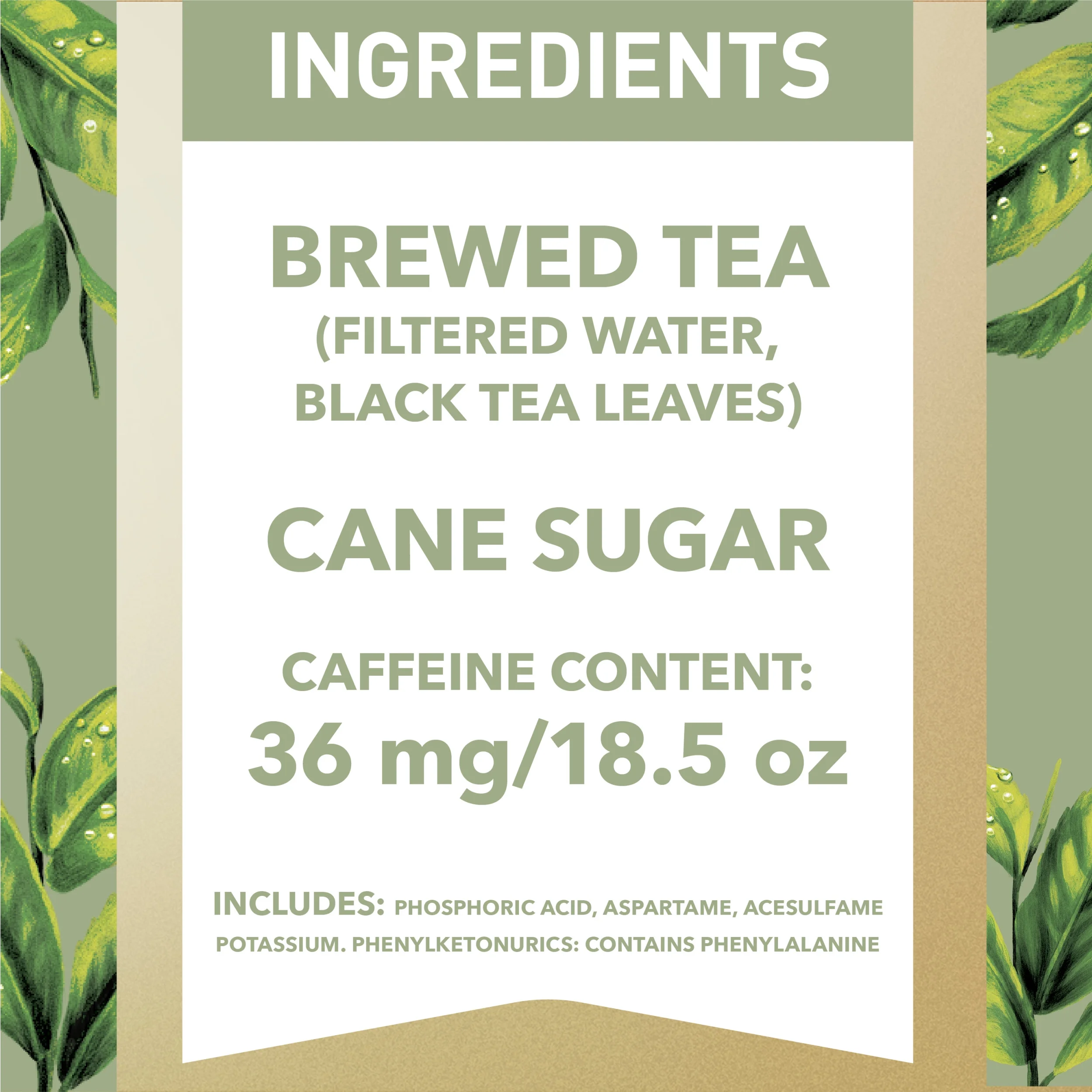 Gold Peak Zero Sugar Sweet Tea Bottles, 16.9 fl oz, 18 Pack