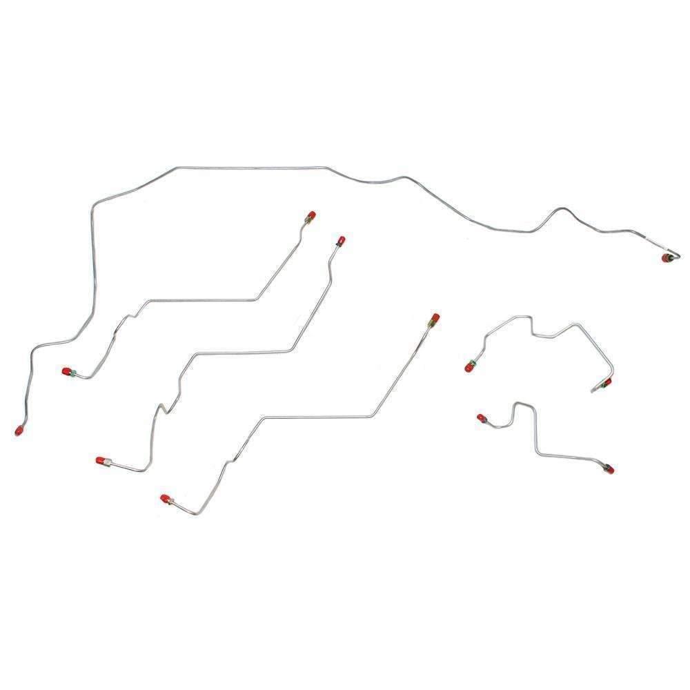 03-05 Dodge Ram 2500/3500, 4wd, Awabs, Front Brake Line Kit; Pickup Truck; Stainless-WKT0354SS