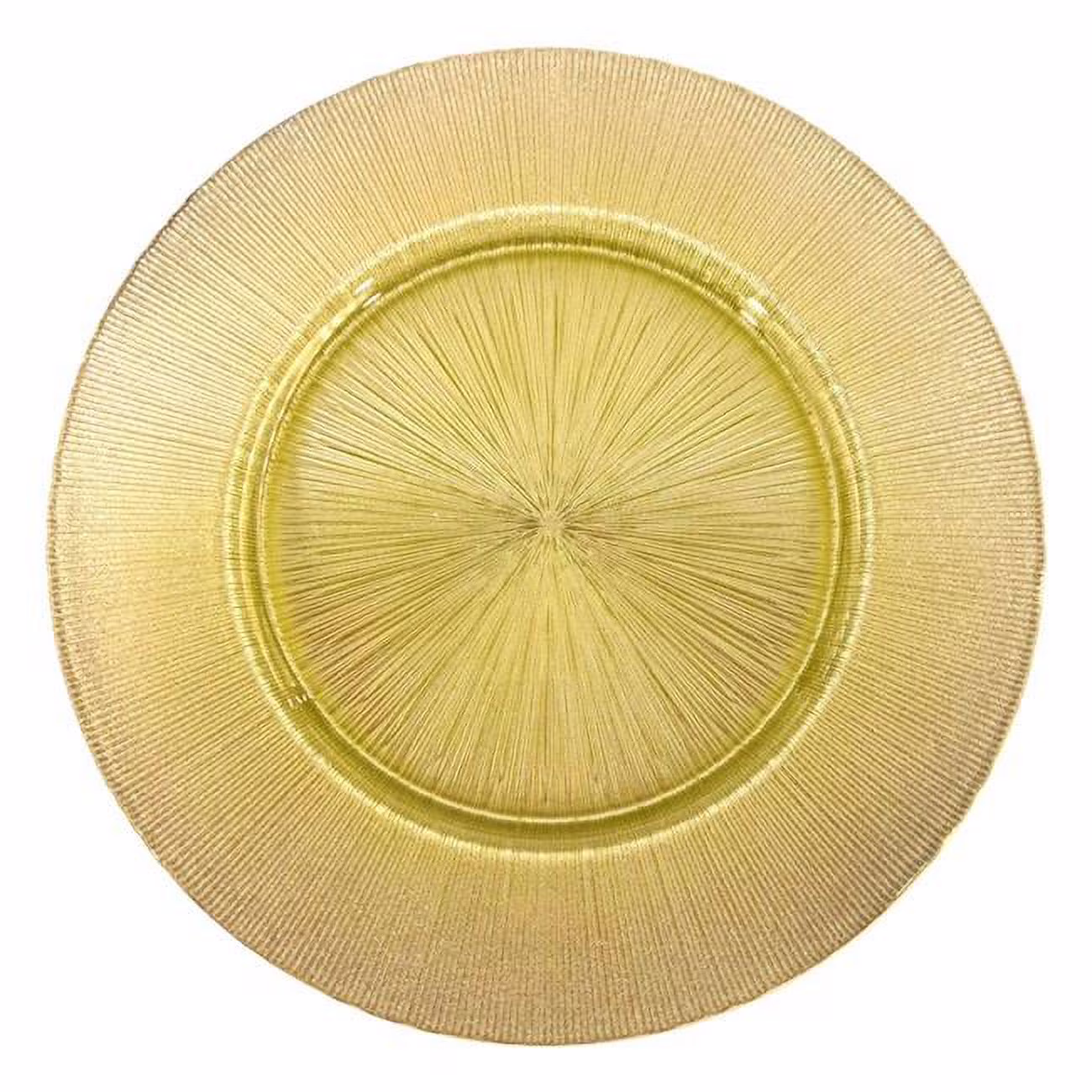 13 in. Ritz Glitter Charger Plates, Gold - Set of 4