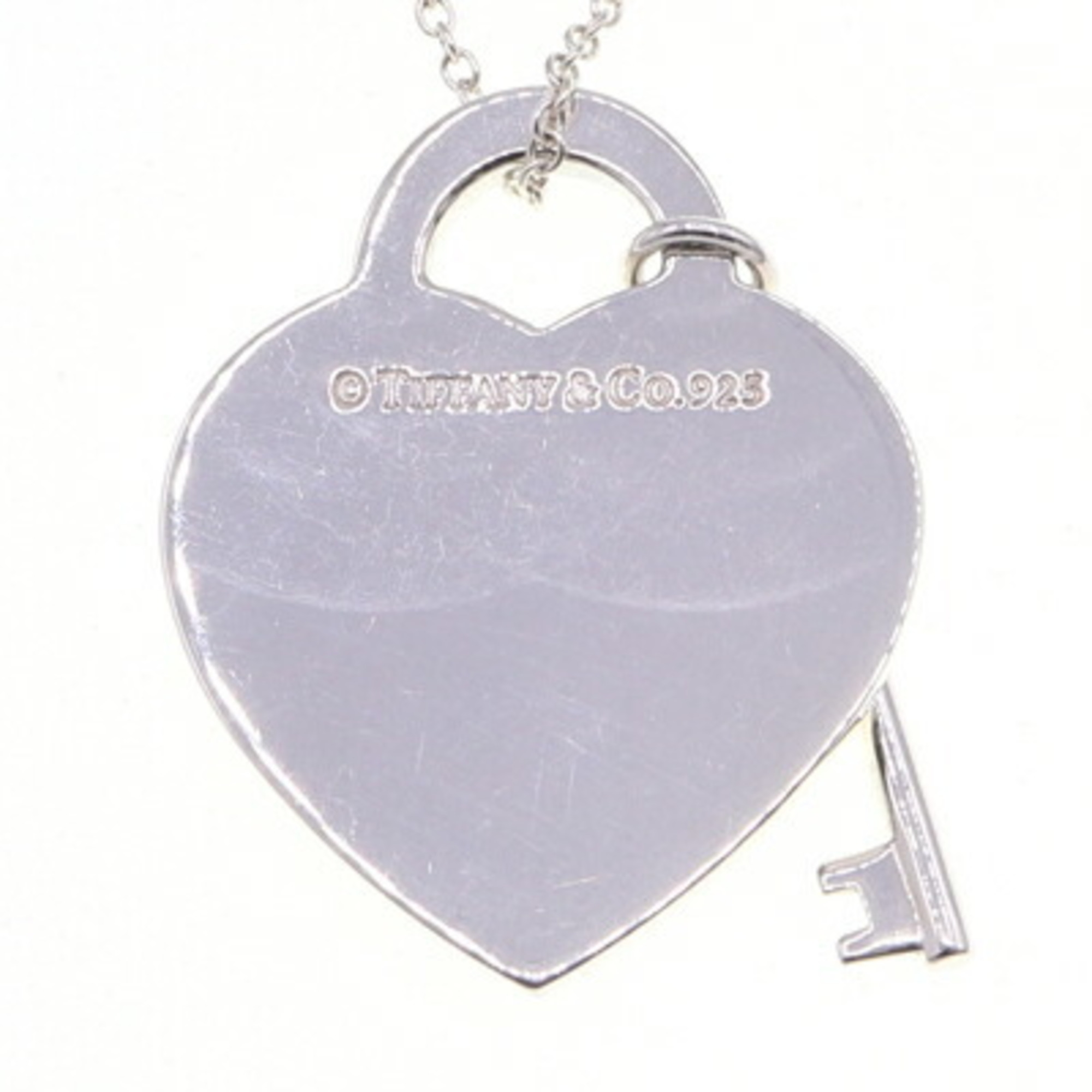 Pre-Owned Tiffany Necklace Return Toe Heart Tag Key Pendant SV Sterling Silver 925 Choker Women's TIFFANY&Co. (Good)