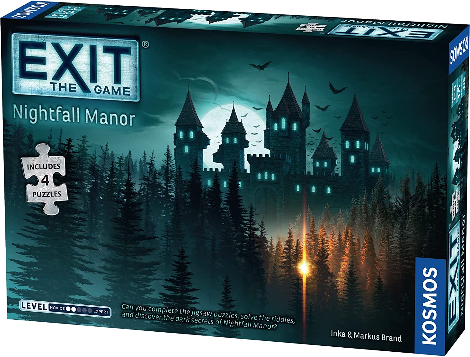EXIT: Nightfall Manor (with Jigsaw Puzzles) A Puzzle-Based at-Home Escape Room Collaborative Game