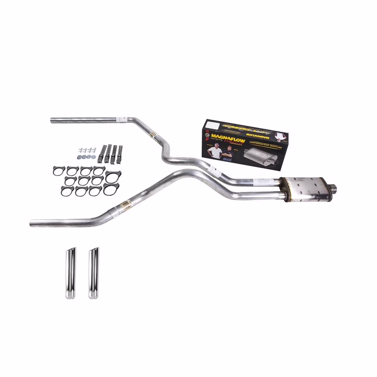 Ram 09-13 dual exhaust 2.5 SS pipe Magnaflow RW Tip