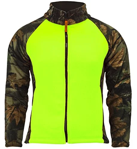 TrailCrest Women’s Semi-Fitted Full Zip Fleece Long Sleeve Camo Jacket, Green, Small