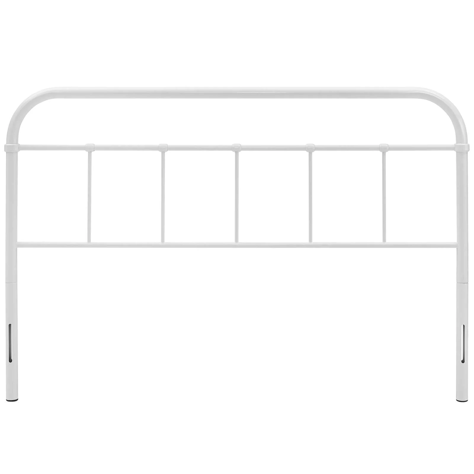 Mod Uptown Modern Farmhouse Metal Headboard, King, White