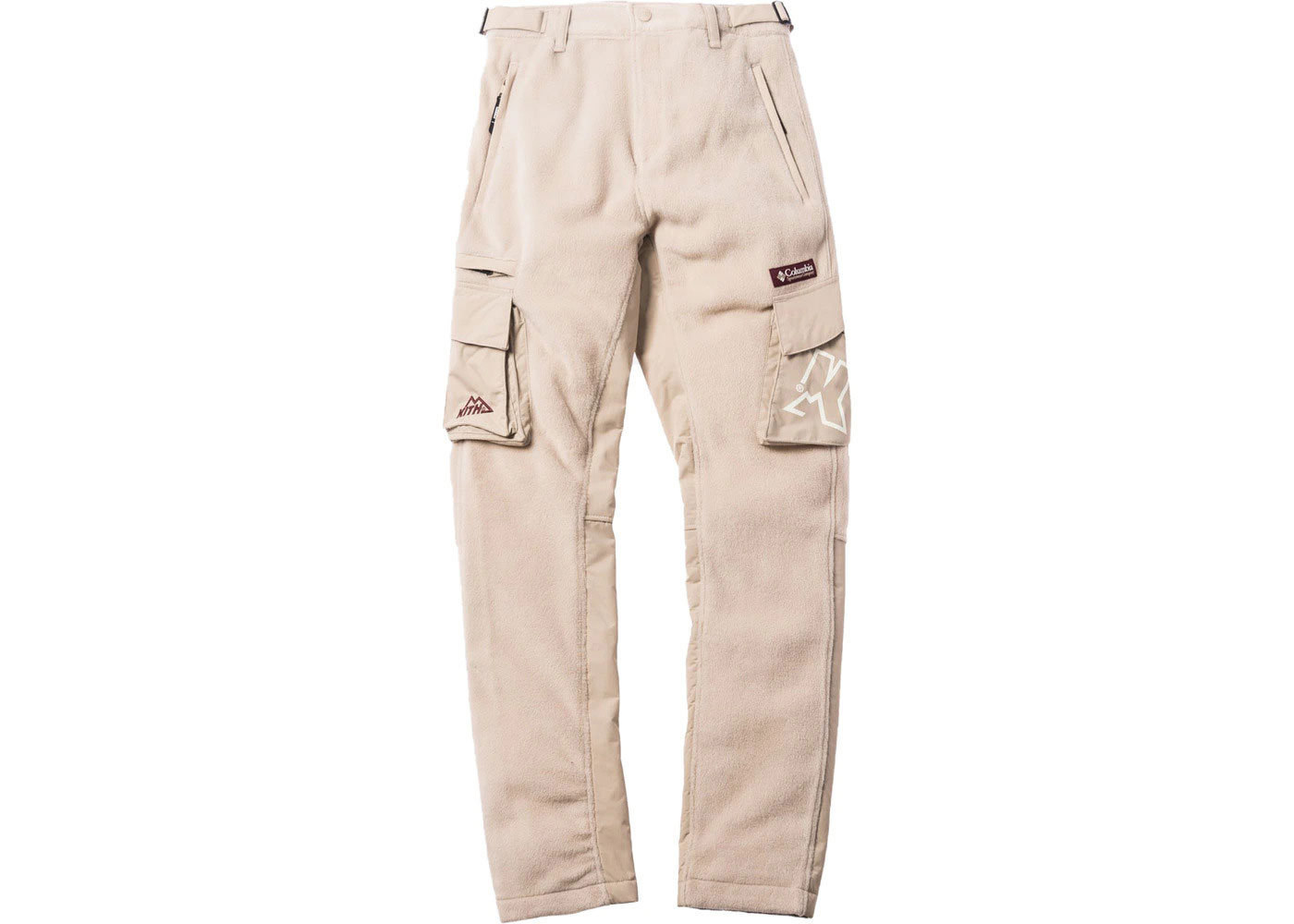 KITH x COLUMBIA Men's Fleece Cargo Pants, Beige, 36R