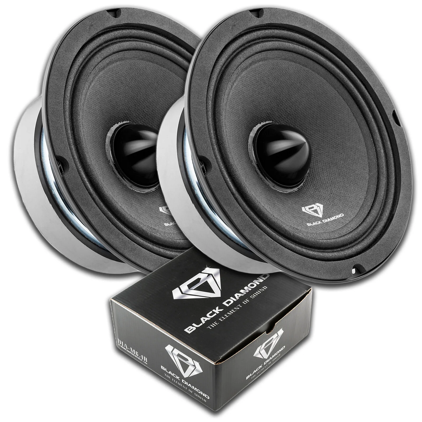 2 x Black Diamond Car Audio 6.5