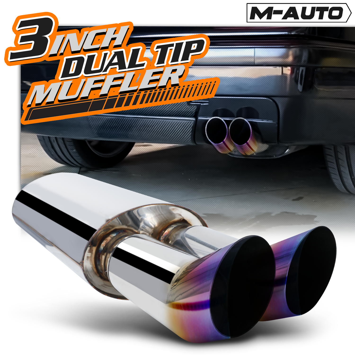 M-AUTO Stainless Steel [DUAL EXHAUST MUFFLER] 2.5