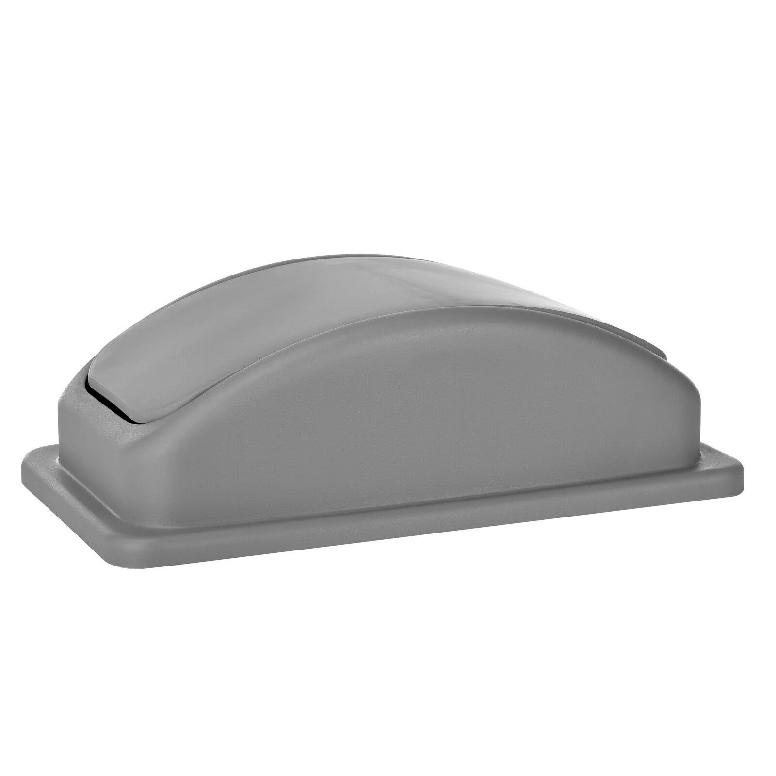 Alpine Industries 23 Gal Gray Slim Commercial Trash Can with Swing Lid Combo