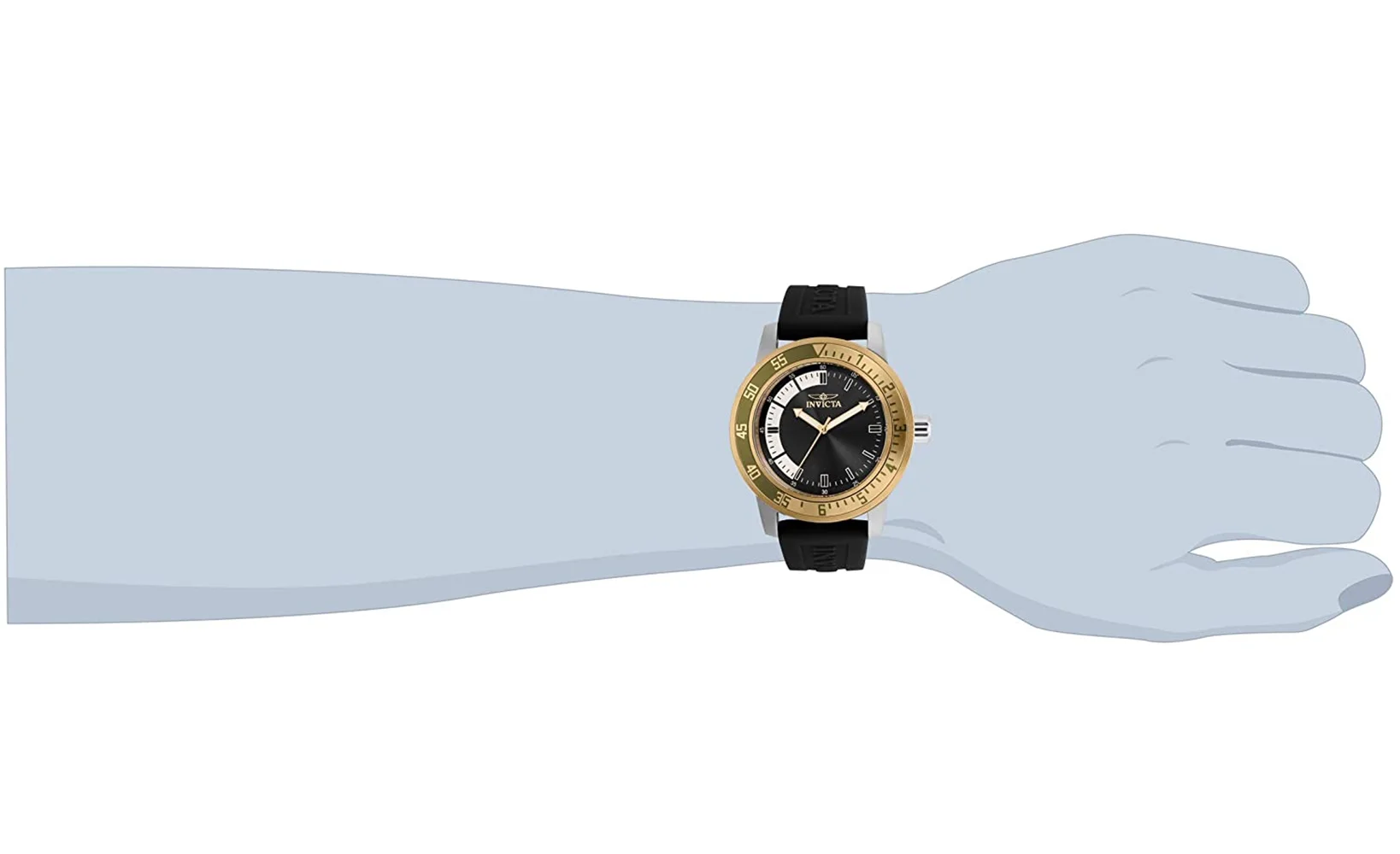 Invicta Specialty Quartz Black Dial Black Silicone Men's Watch 35682