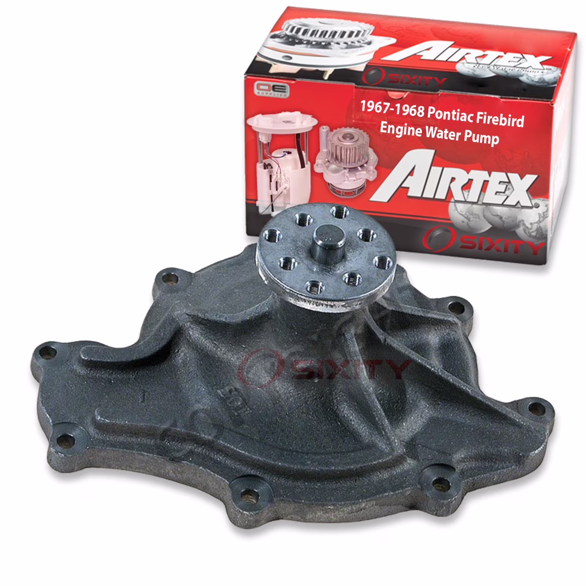 Airtex Engine Water Pump compatible with Pontiac Firebird 5.3L 5.7L 6.6L V8 1967-1968