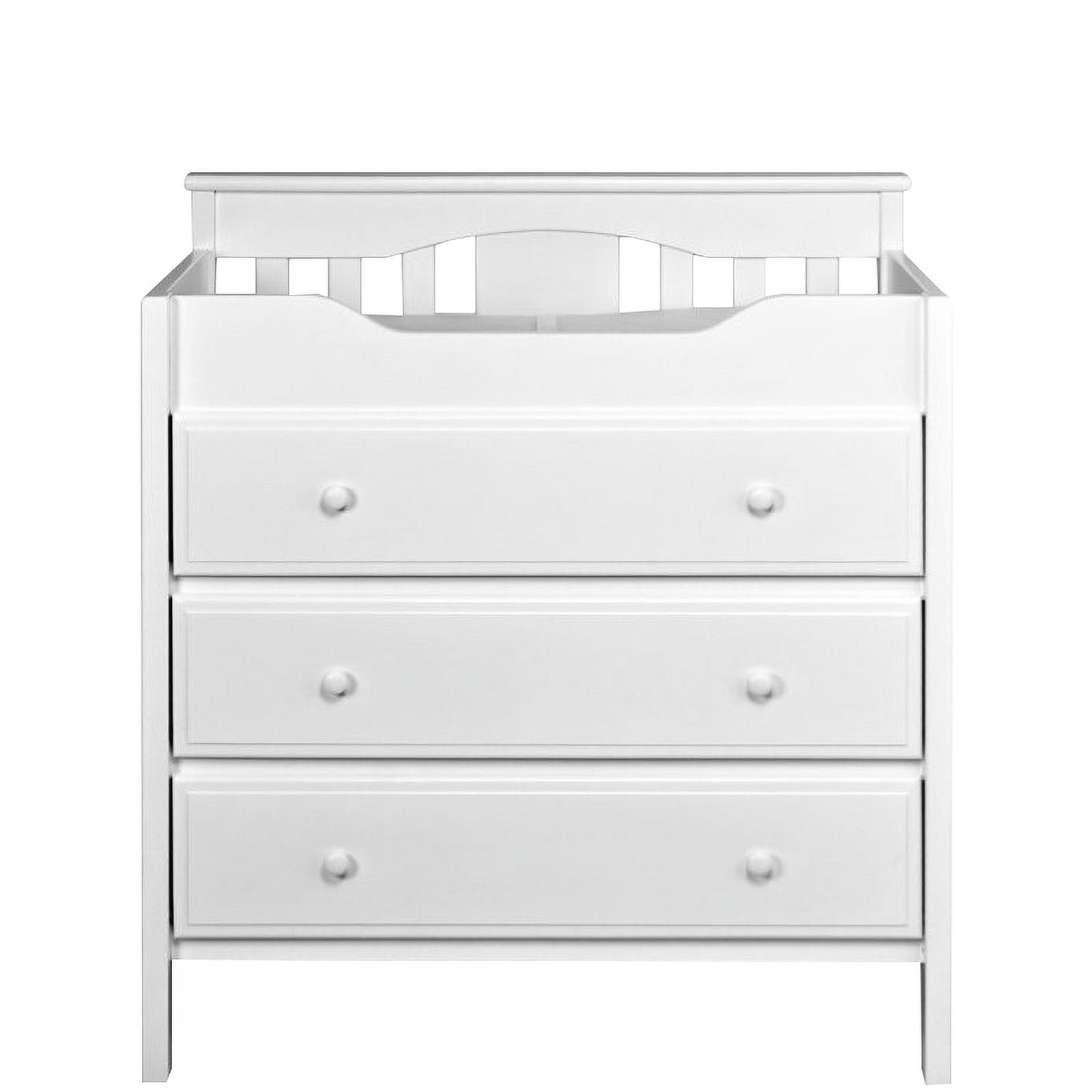 3 in 1 Convertible Crib Set with Matching Changing Table Dresser in White