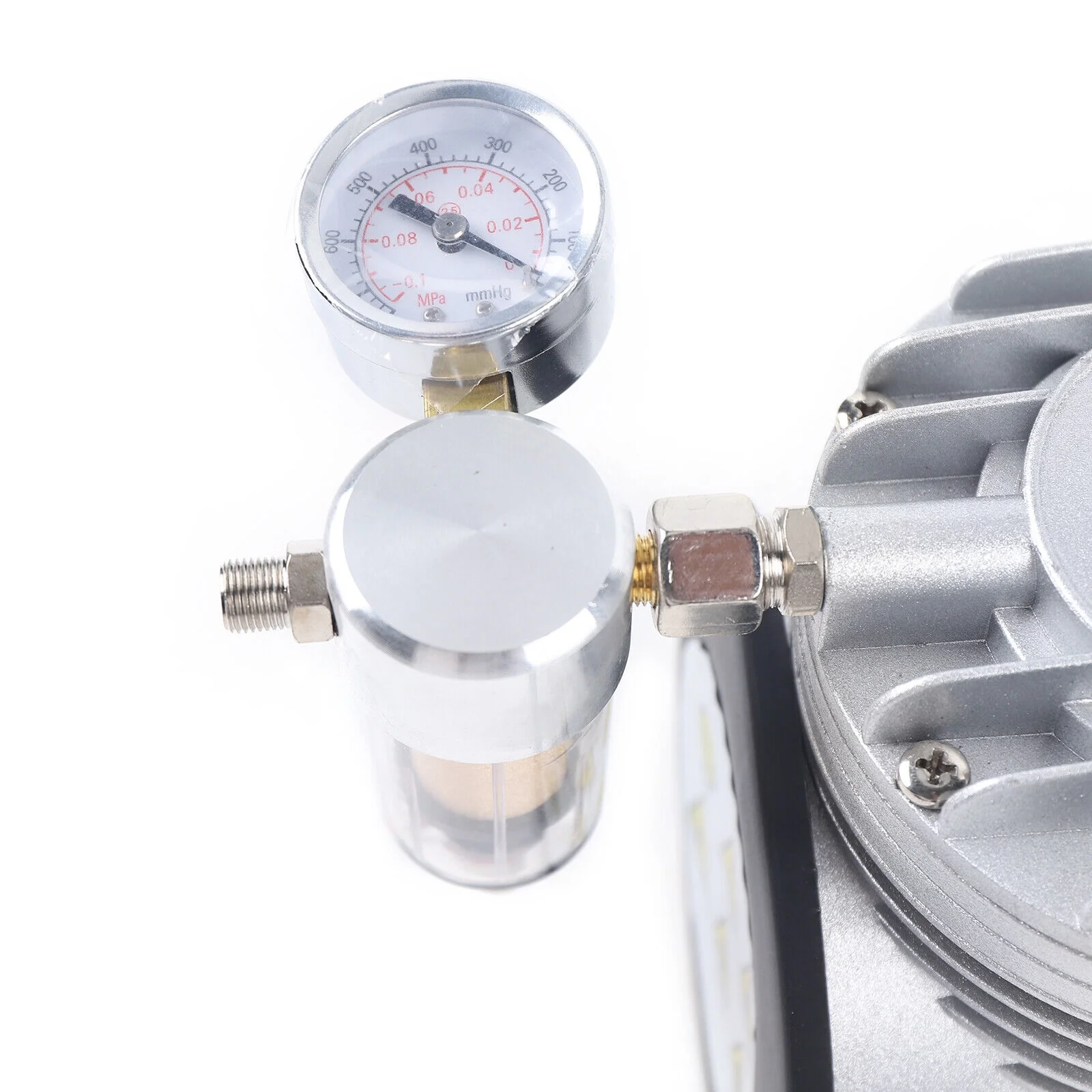 Miumaeov 1/6HP Oilless Diaphragm Vacuum Pump Small Oil Free Vacuum Gauge Suction Pump Automotive Vacuum Suction Pump Refrigerant Air Tool