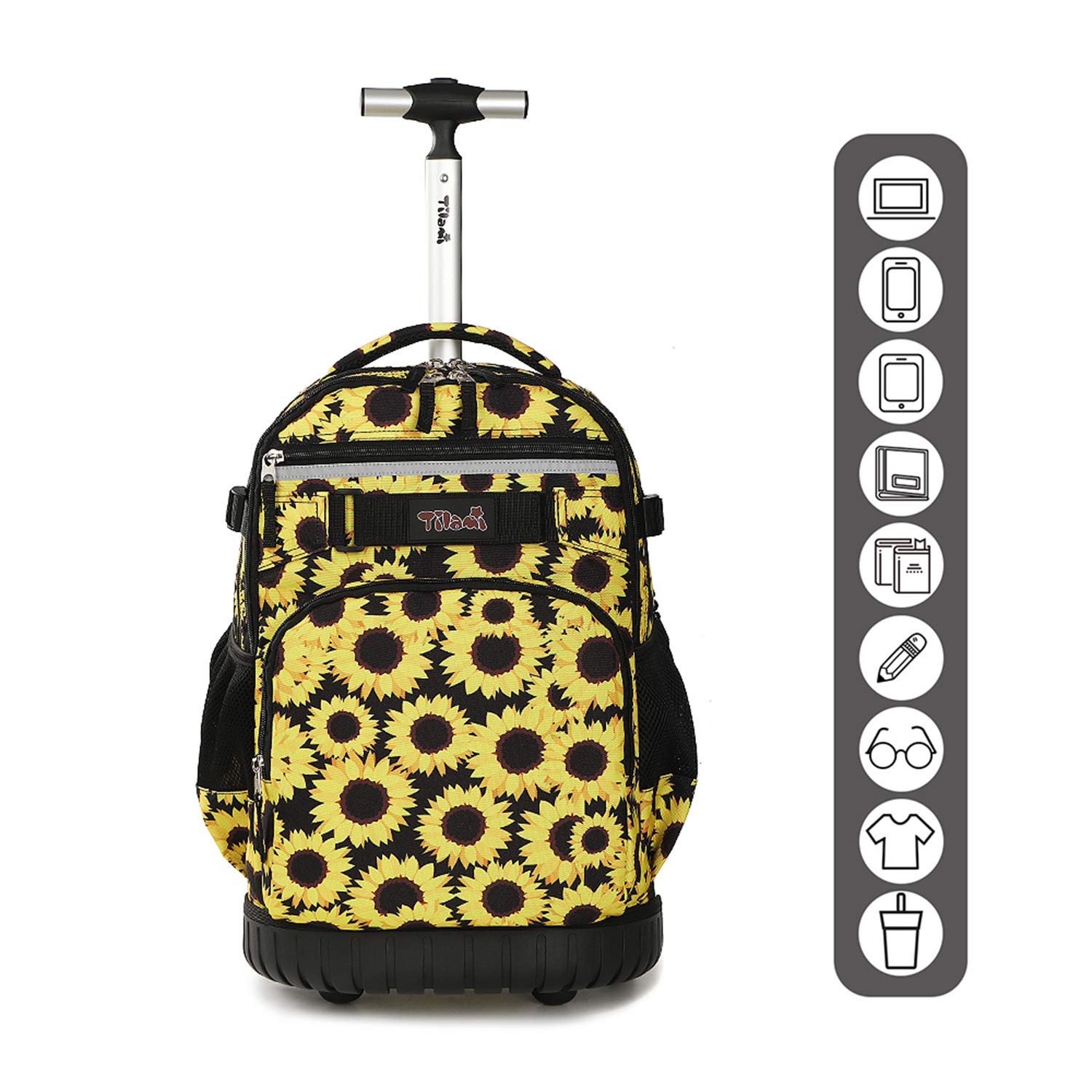 Tilami Sunflower 18 inch Rolling Backpack