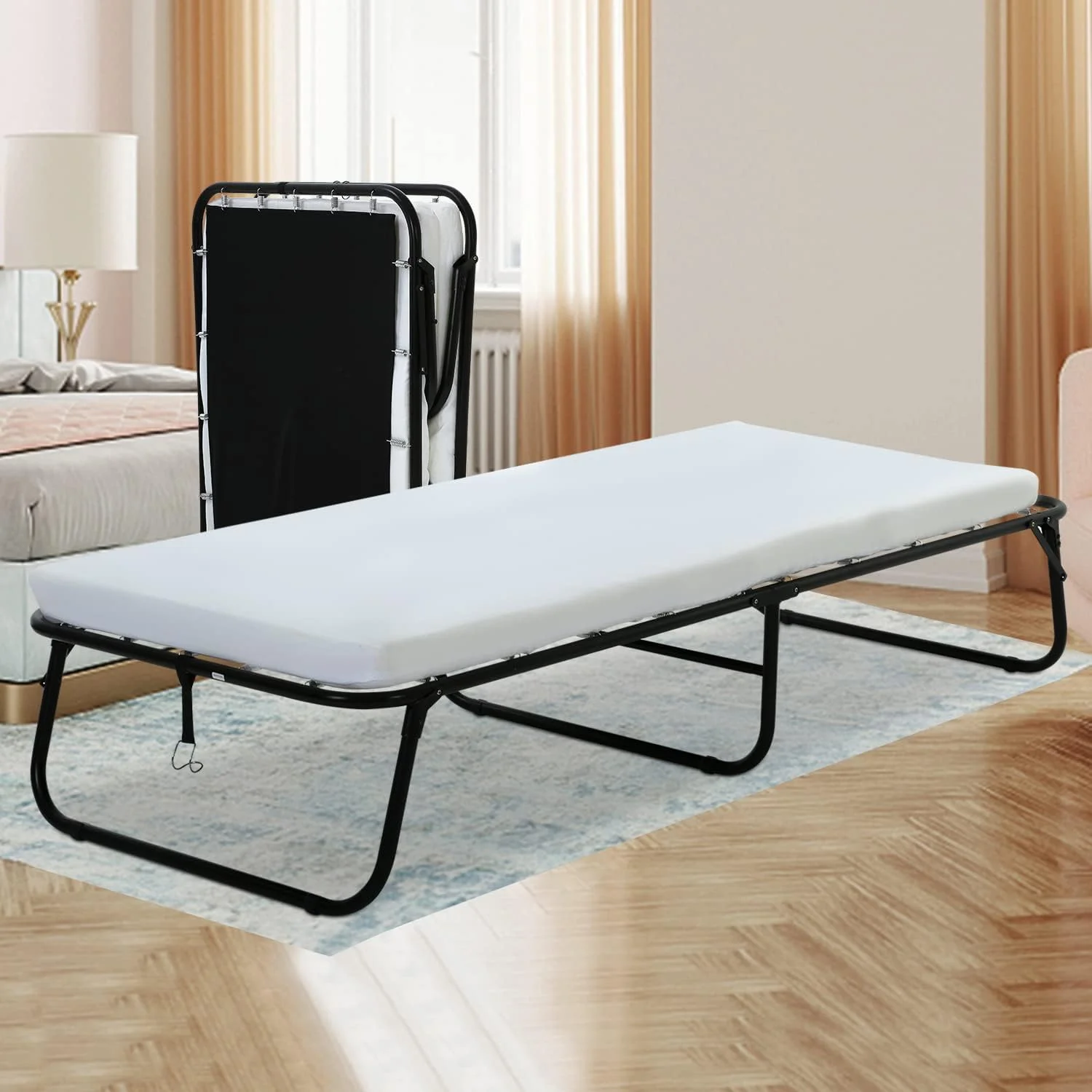 CL.HPAHKL Folding Bed Guest Bed Full Size Bed Heavy Duty Mattress Foundation Away Foldaway Portable Camping Cot