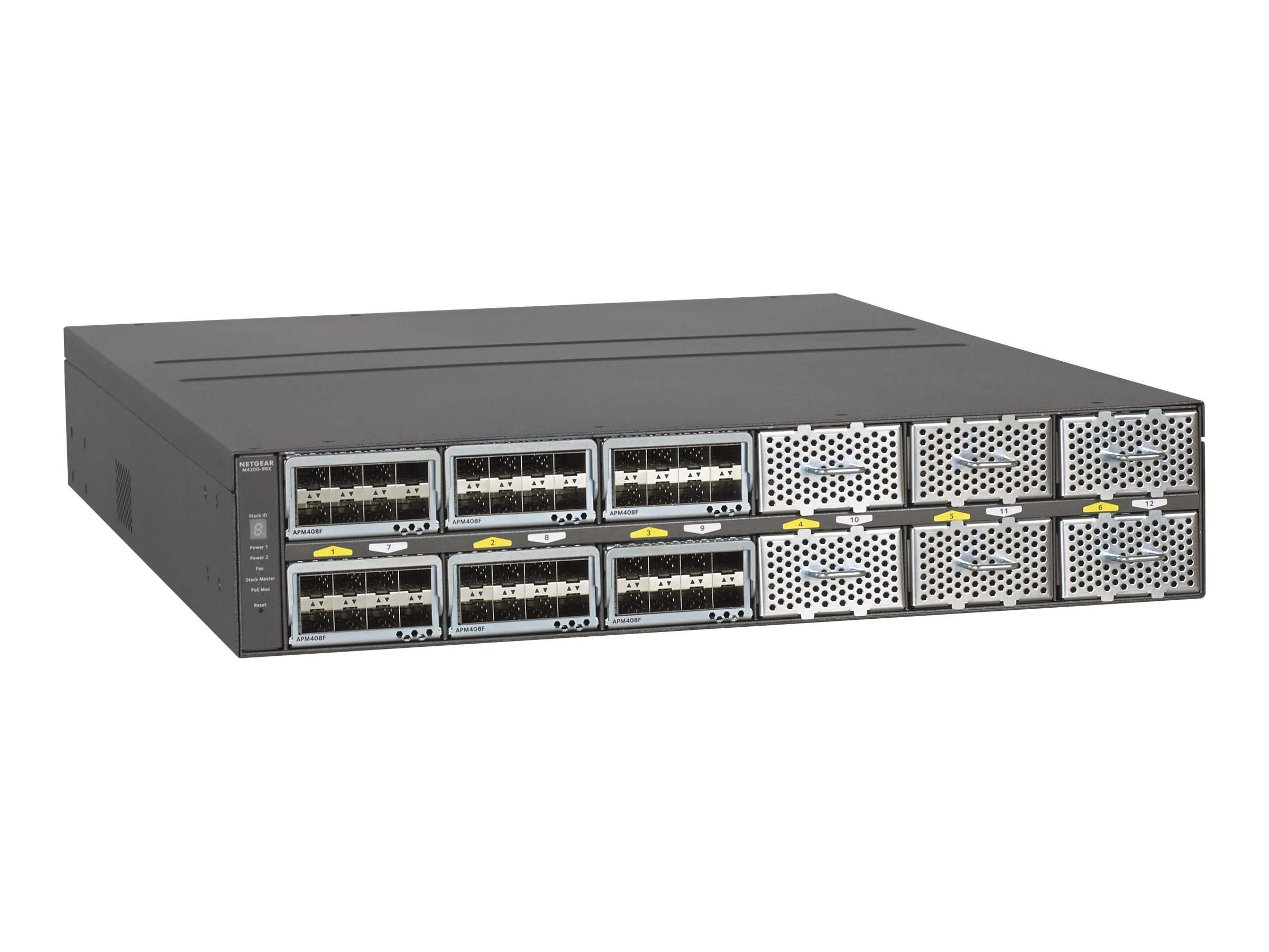 NETGEAR M4300-96X - Starter Kit - switch - L3 - managed - 48 x 10 Gigabit SFP+ - front to back airflow - rack-mountable