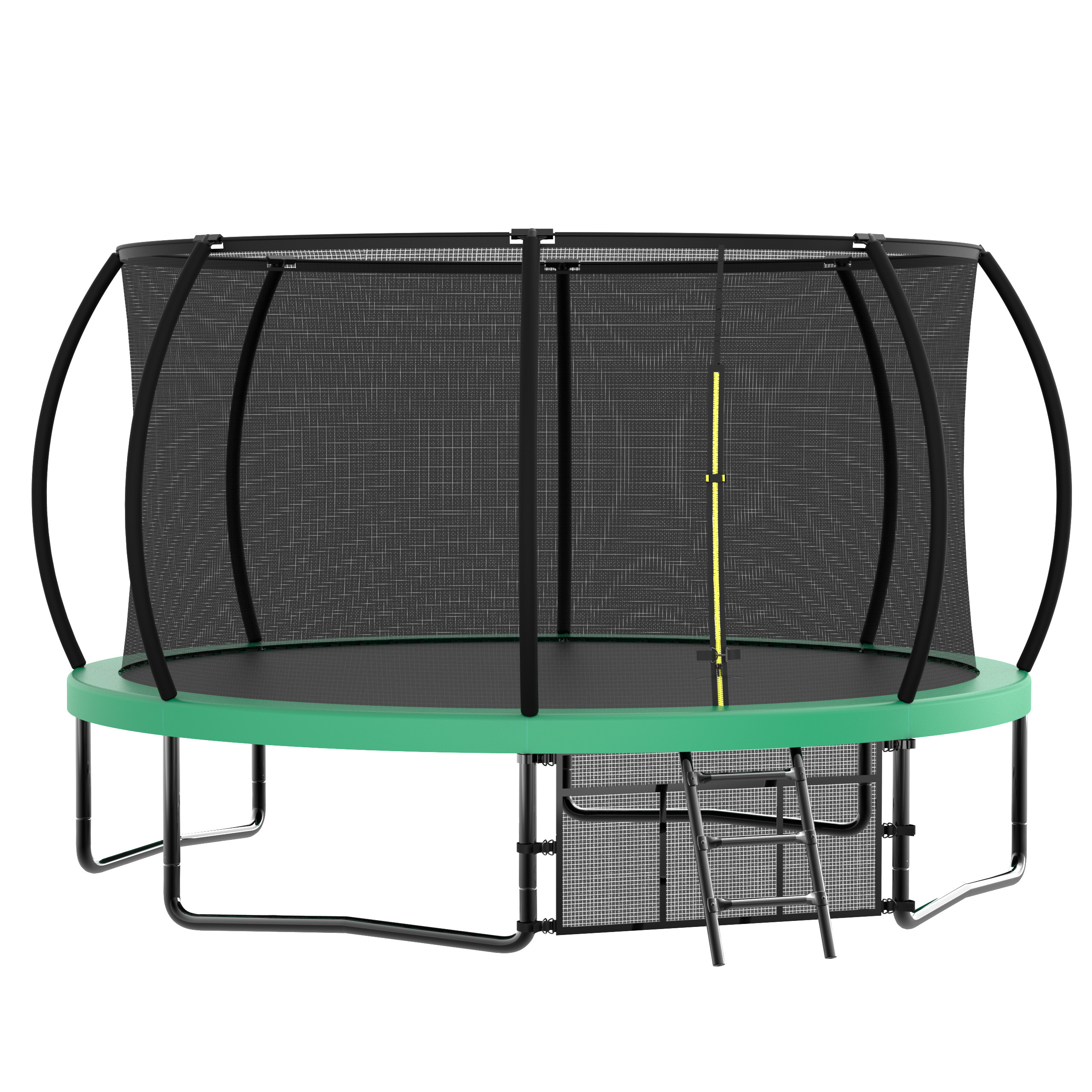 Outdoor Trampoline with Balance Bar & Basketball Hoop - 1 large box - 146.04 - Jump, play basketball, and stay safe with ASTM approval!