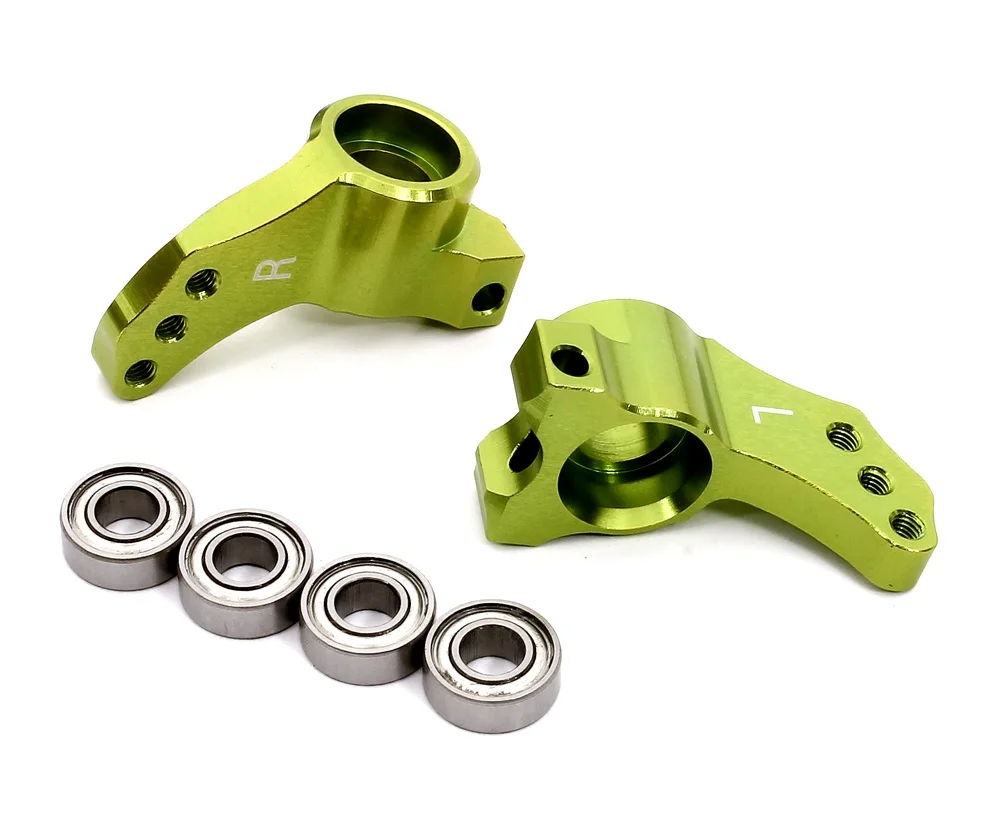 Integy RC Toy Model Hop-ups T6678GREEN Billet Machined Rear Hub Carriers for HPI 1/10 Blitz Short Course Truck